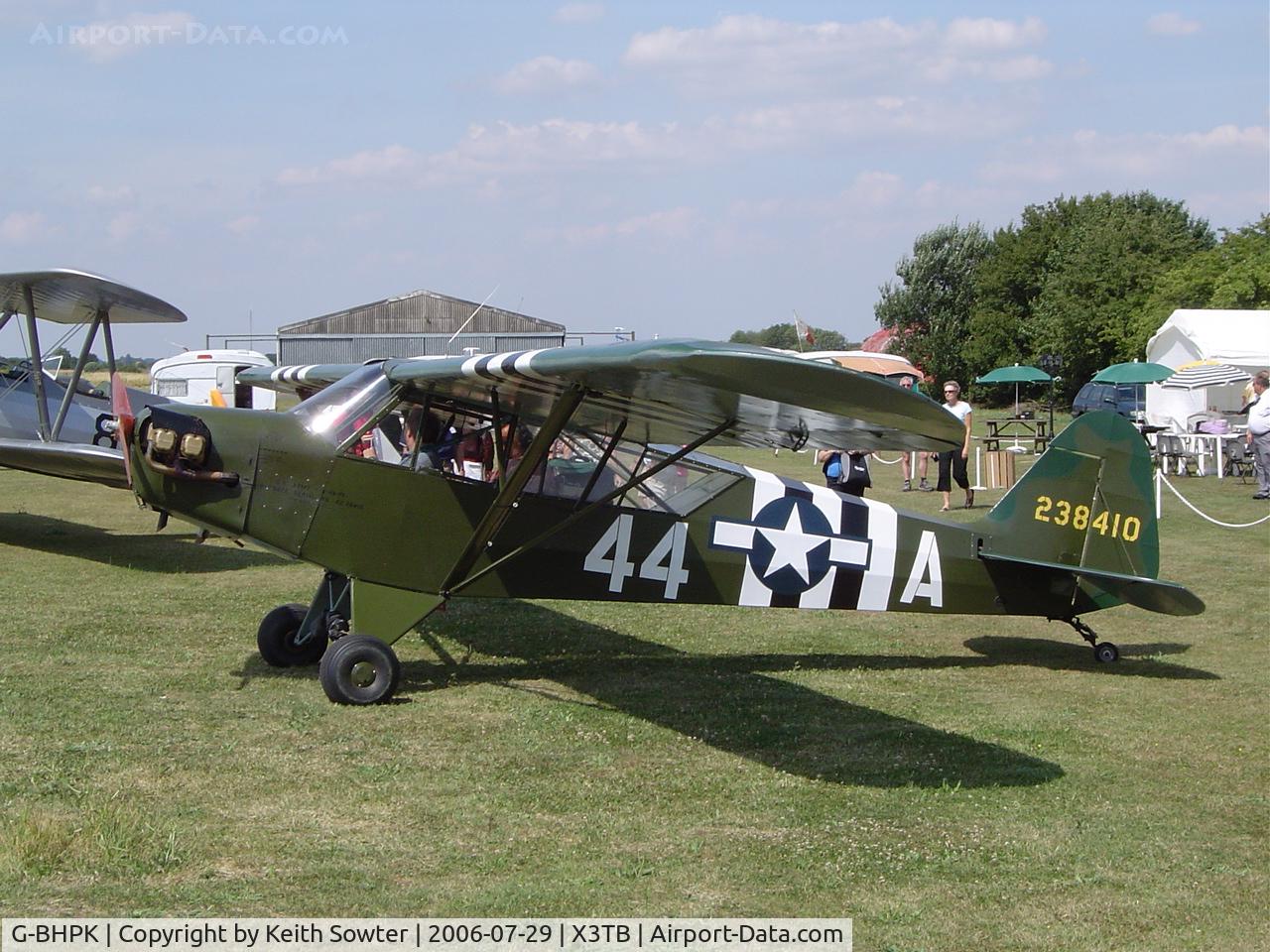 G-BHPK, 1943 Piper L-4H Grasshopper (J3C-65D) C/N 12161, visiting aircraft