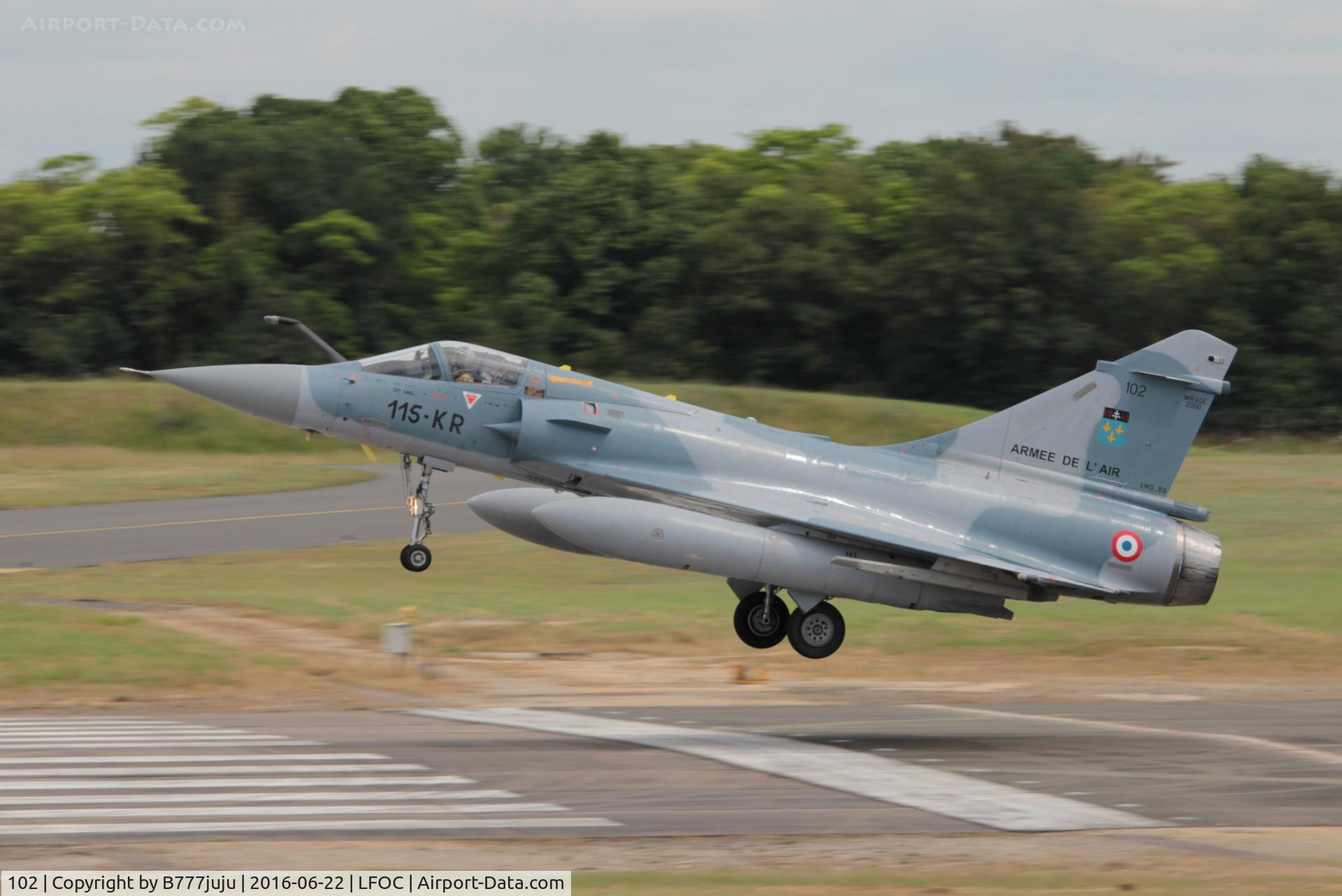 102, Dassault Mirage 2000C C/N 365, at Chateaudun
