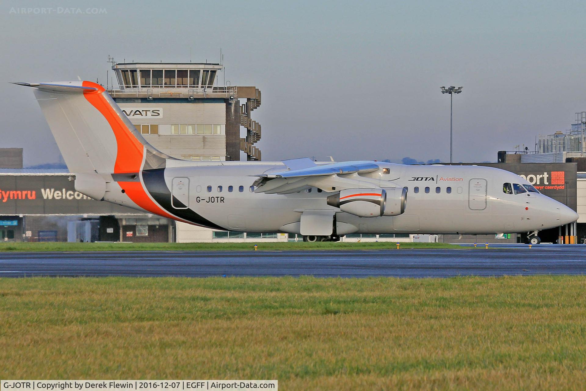 G-JOTR, 1996 British Aerospace Avro 146-RJ85 C/N E.2294, 146-RJ85, Jota Aviation Southend Essex based, callsign  Midland 9134. Previously G-6-294, OO-GJT, G-CGCE, seen landing on runway 12 out of Dublin.