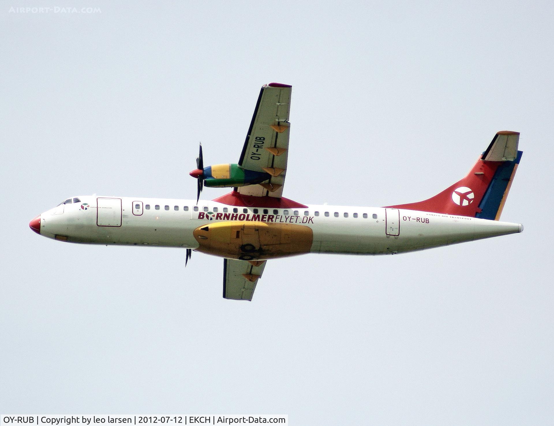 OY-RUB, 1992 ATR 72-202 C/N 301, Copenhagen 12.7.12 with 