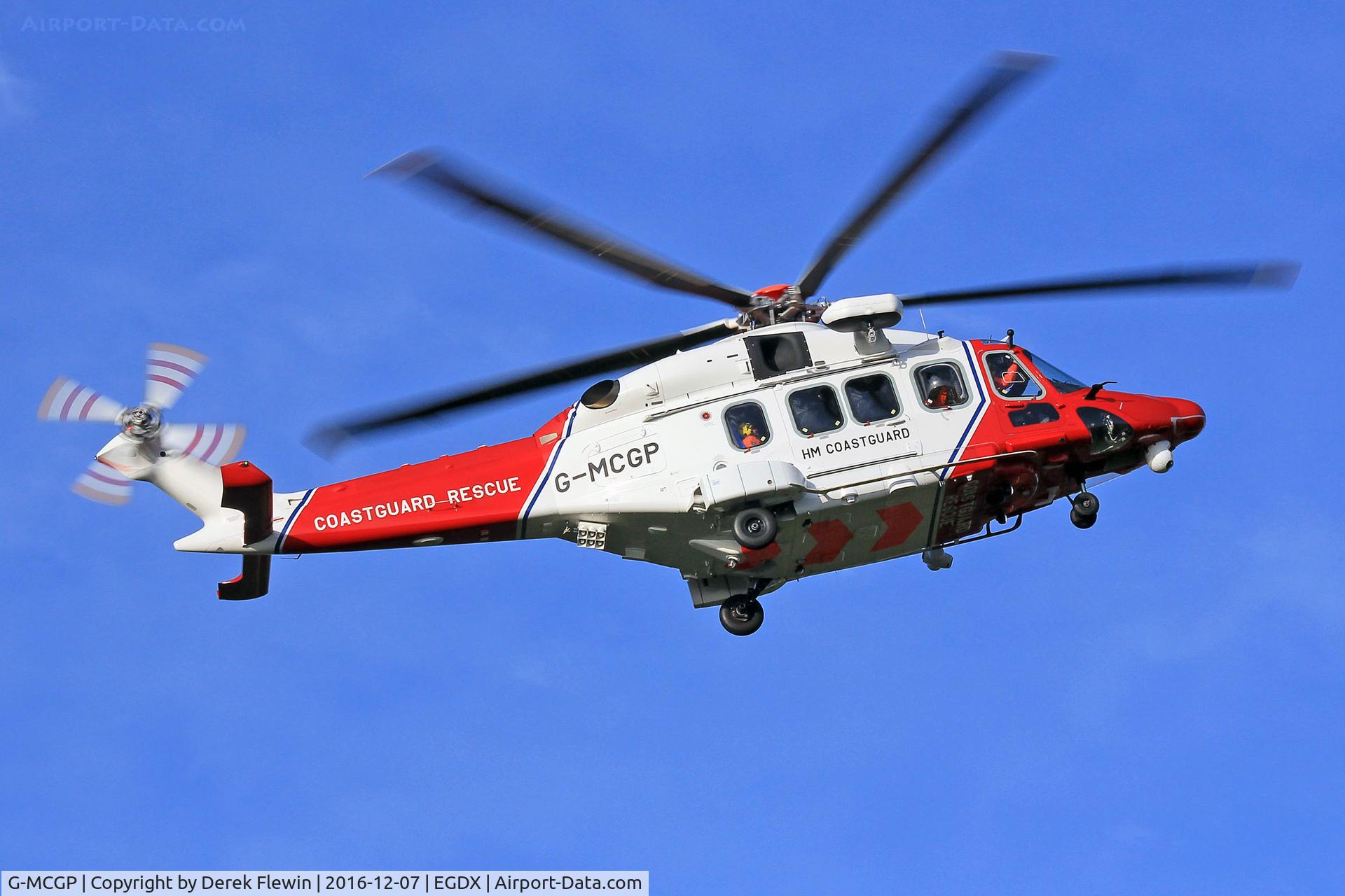 G-MCGP, 2014 AgustaWestland AW189 C/N 92003, AW189,Bristow Helicopters Ltd, call sign Rescue 187, MOD St Athan based, seen short finals runway 07 RTB.
