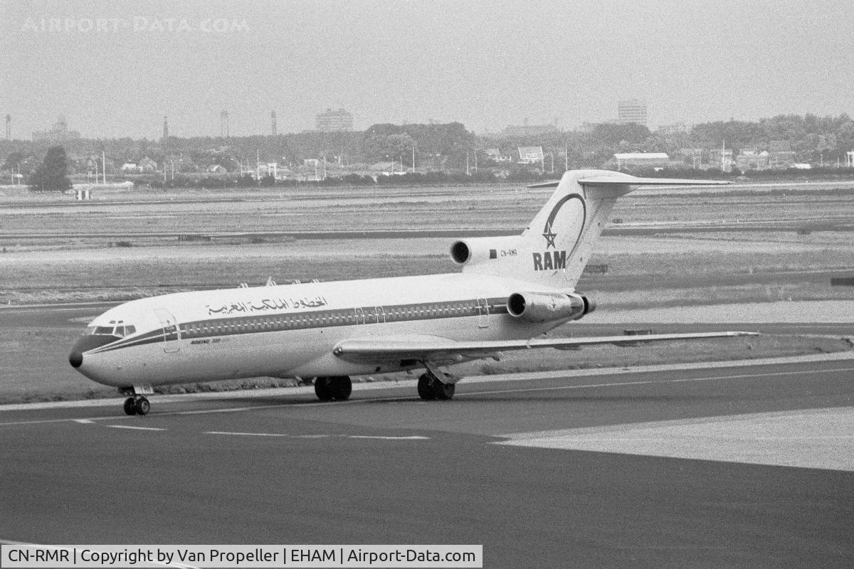 CN-RMR, 1980 Boeing 727-2B6 C/N 22377, Royal Air Maroc Boeing 727-2B6 at Schiphol airport, the Netherlands, 1980