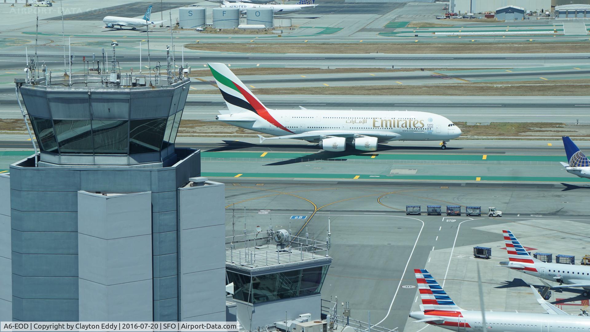 A6-EOD, 2014 Airbus A380-861 C/N 168, SFO 2016