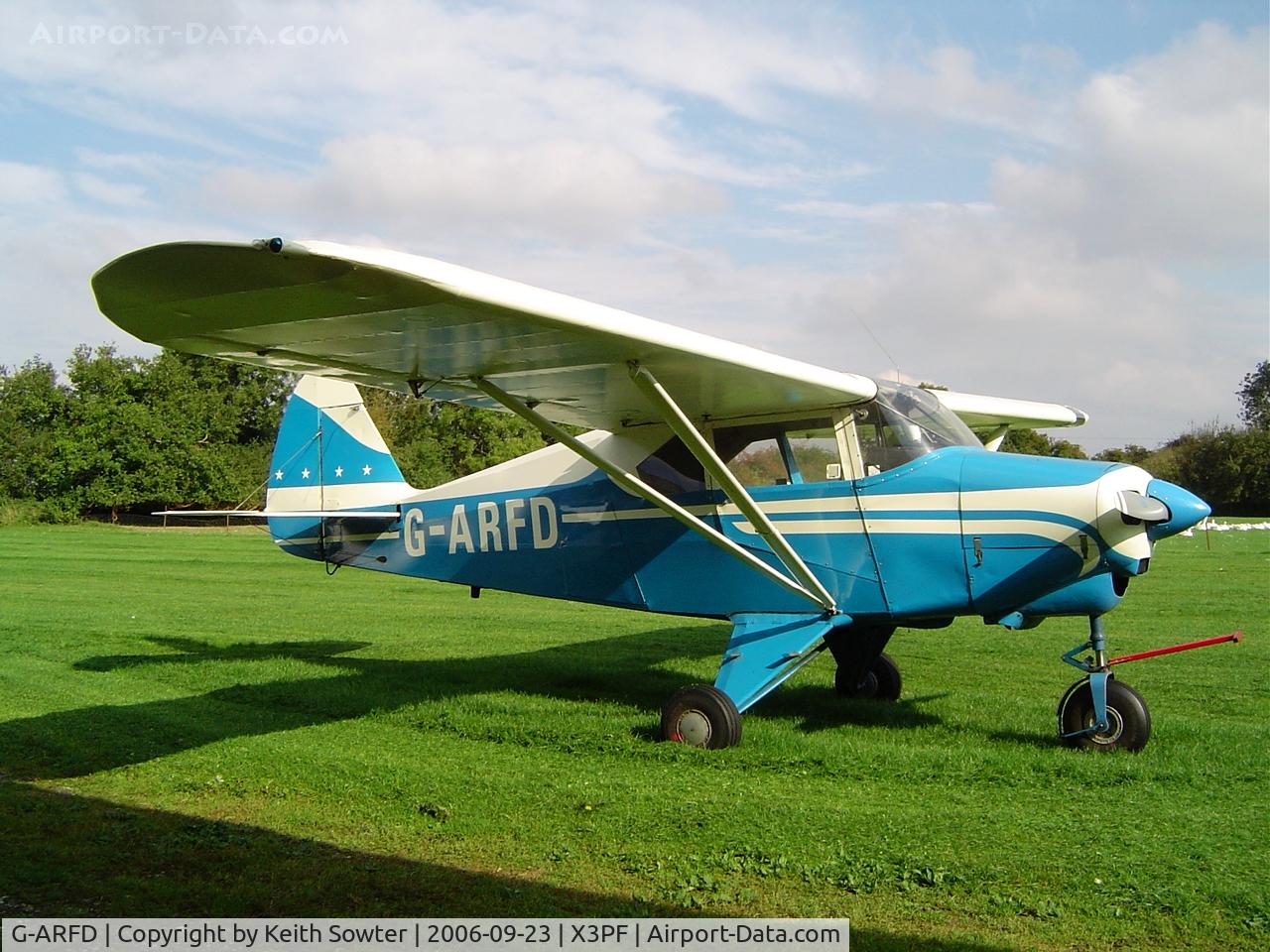 G-ARFD, 1960 Piper PA-22-160 Tri Pacer C/N 22-7565, Visiting aircraft at Priory Farm