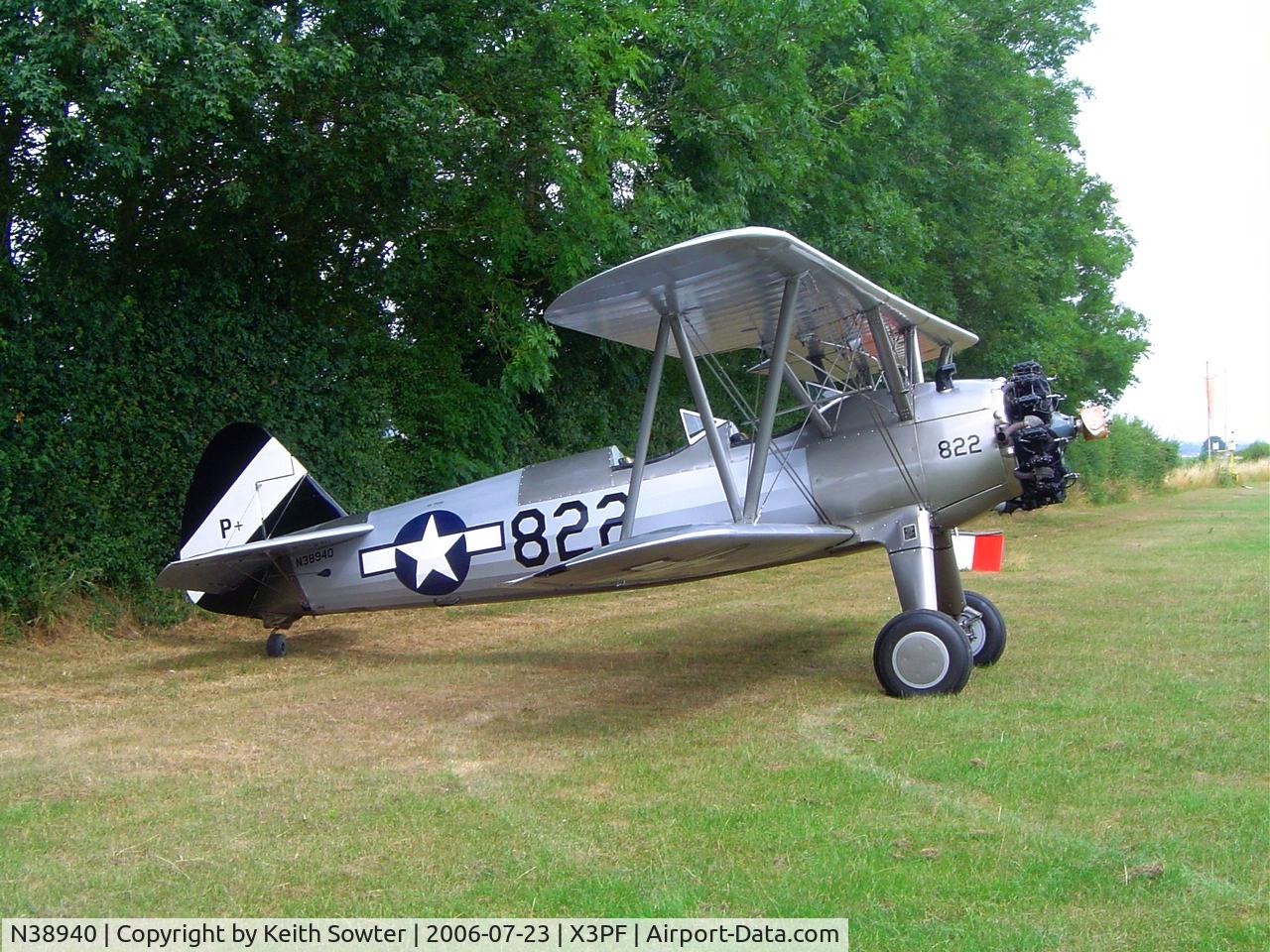 N38940, 1941 Boeing A75N1(PT17) C/N 75-1822, Resident aircraft at Priory Farm