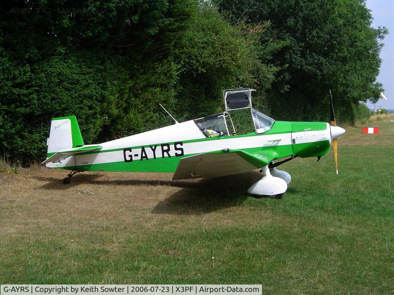 G-AYRS, 1964 Wassmer (Jodel) D-120 Paris-Nice C/N 255, Visiting aircraft at Priory Farm