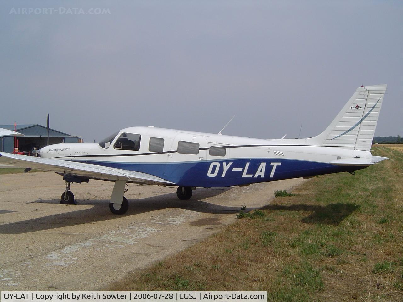 OY-LAT, 2001 Piper PA-32R-301T II TC Turbo Saratoga C/N 3257250, Visiting aircraft at Seething