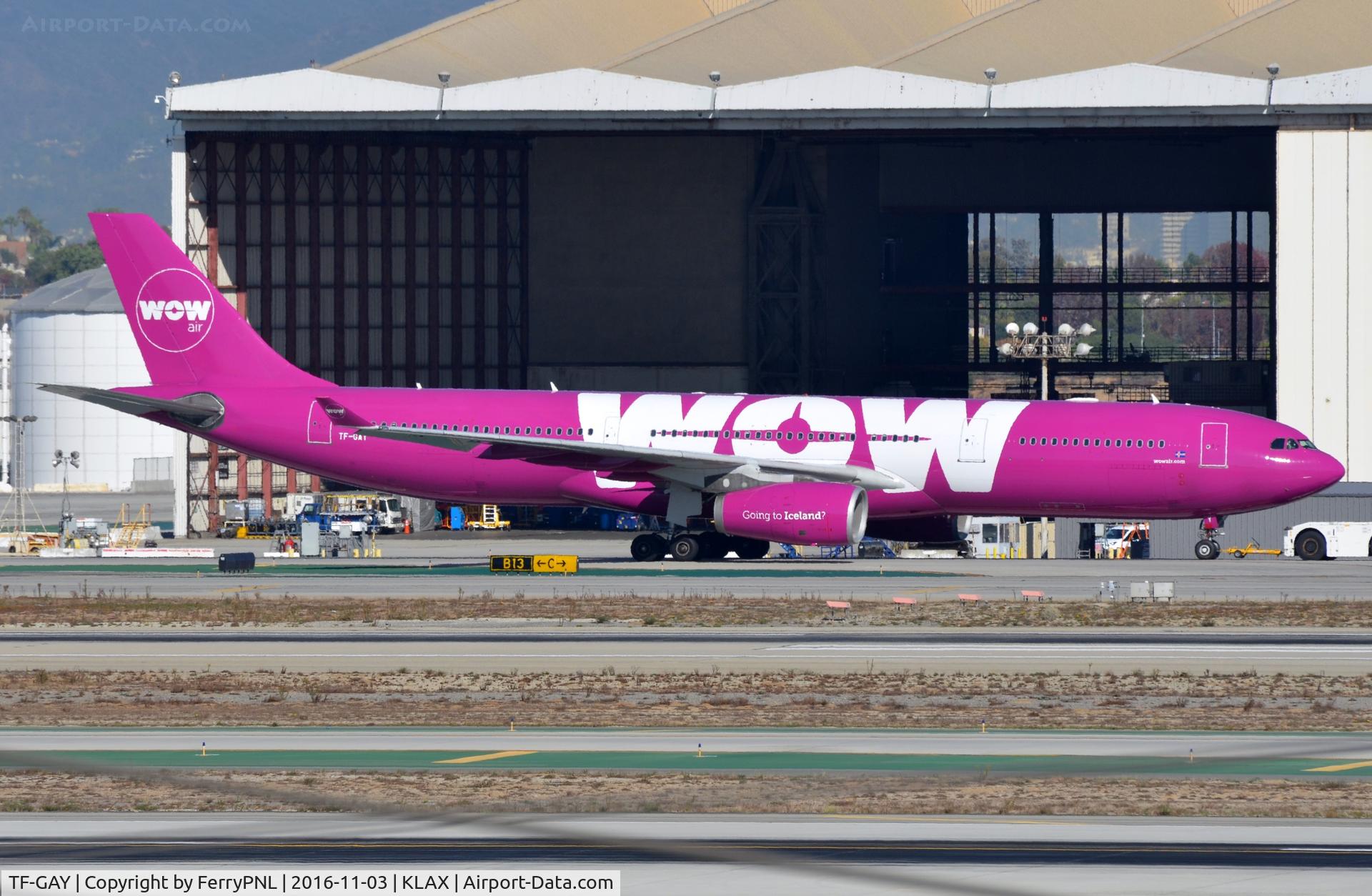 TF-GAY, 2010 Airbus A330-343 C/N 1098, WOW Air A333 under tow.