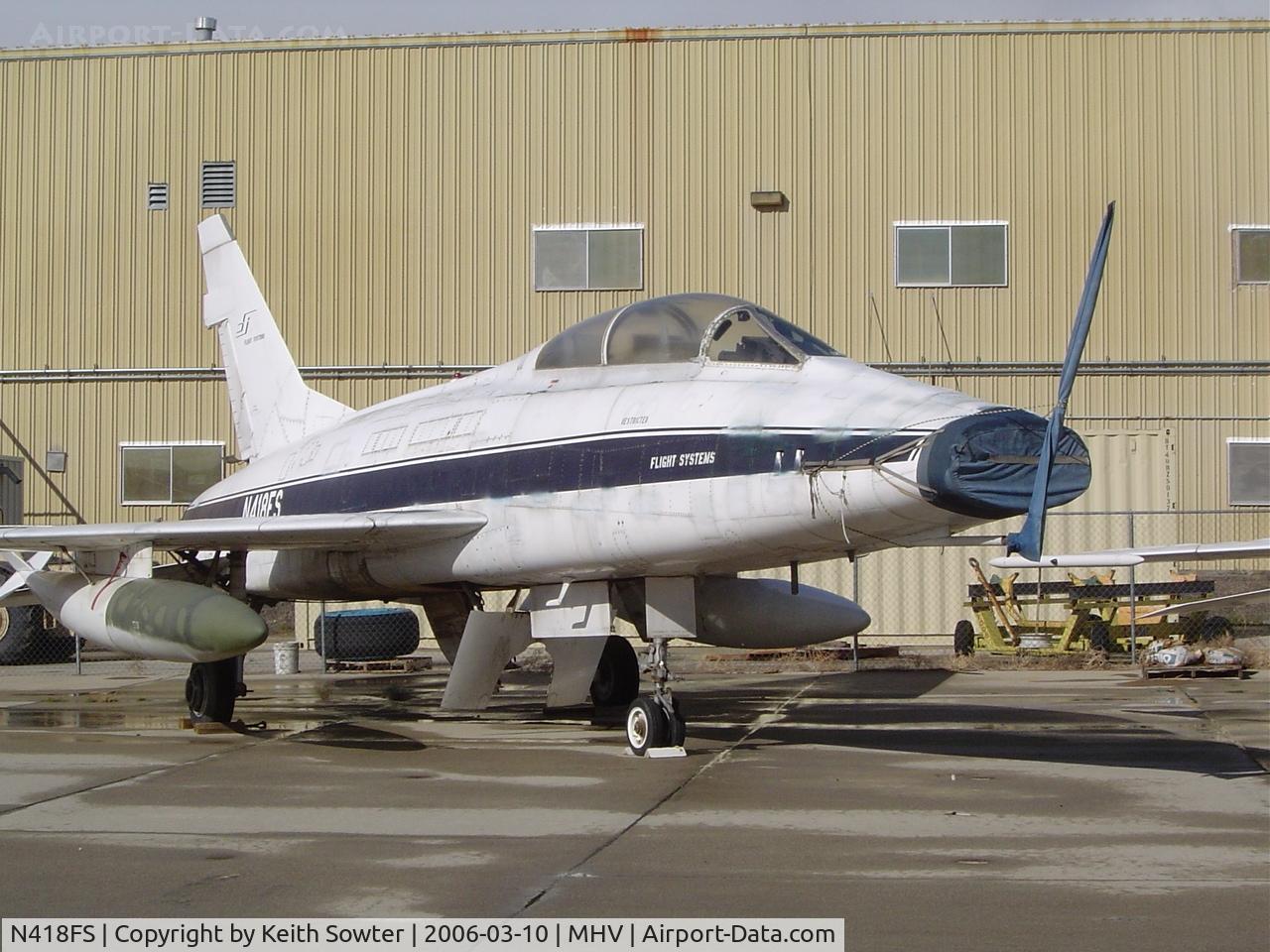 N418FS, 1956 North American F-100F Super Sabre C/N 56-3996/243-272, Parked at Mojave