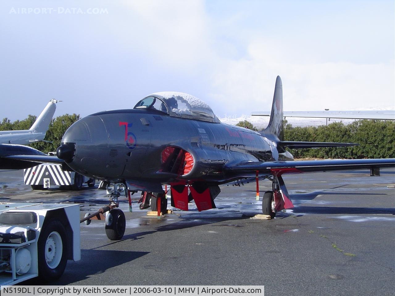 N519DL, 1954 Canadair CT-133 Silver Star 3 C/N T33-119, Parked at Mojave