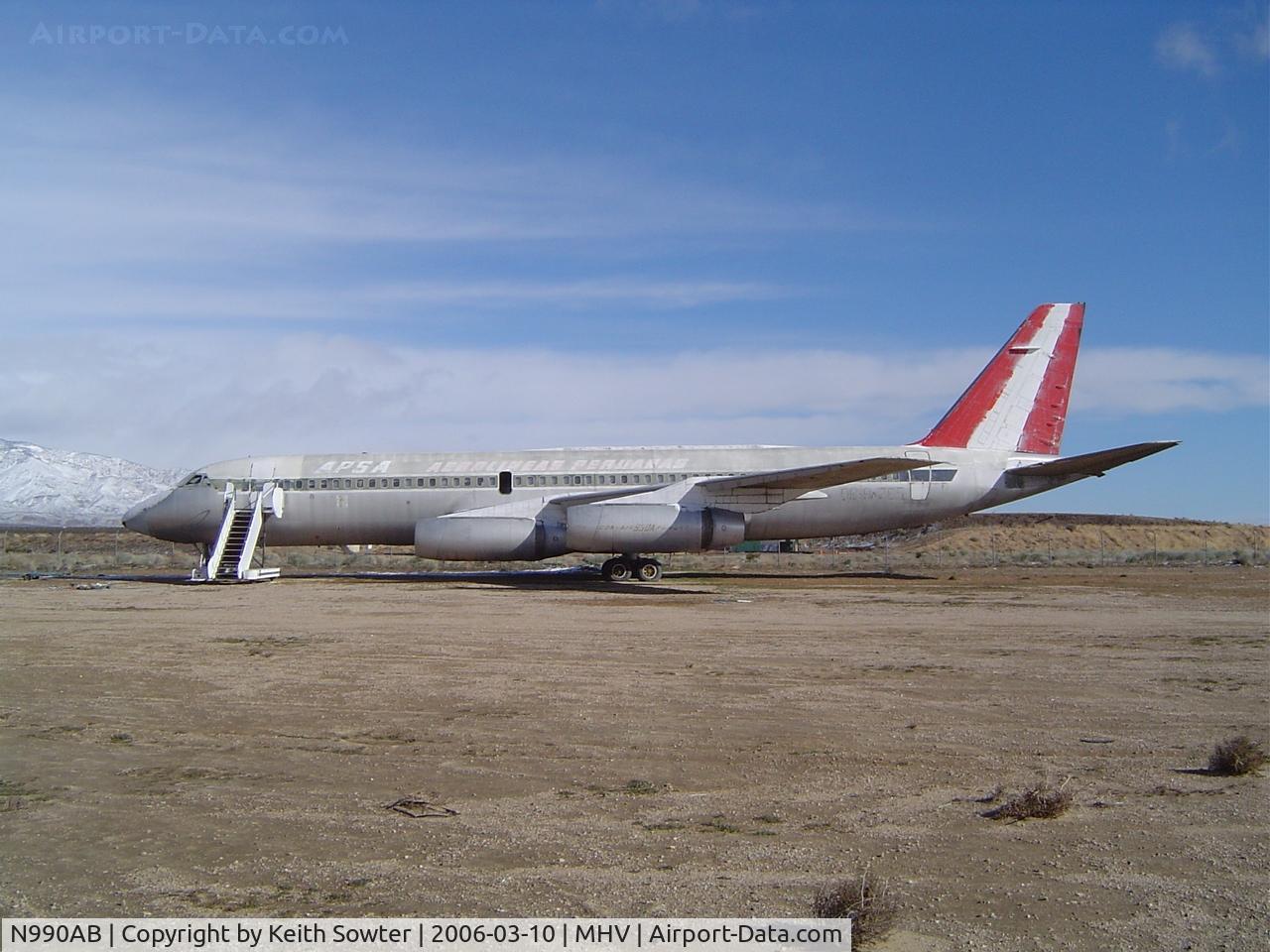 N990AB, 1961 Convair CV-990A Coronado C/N 30-2, Parked at Mojave