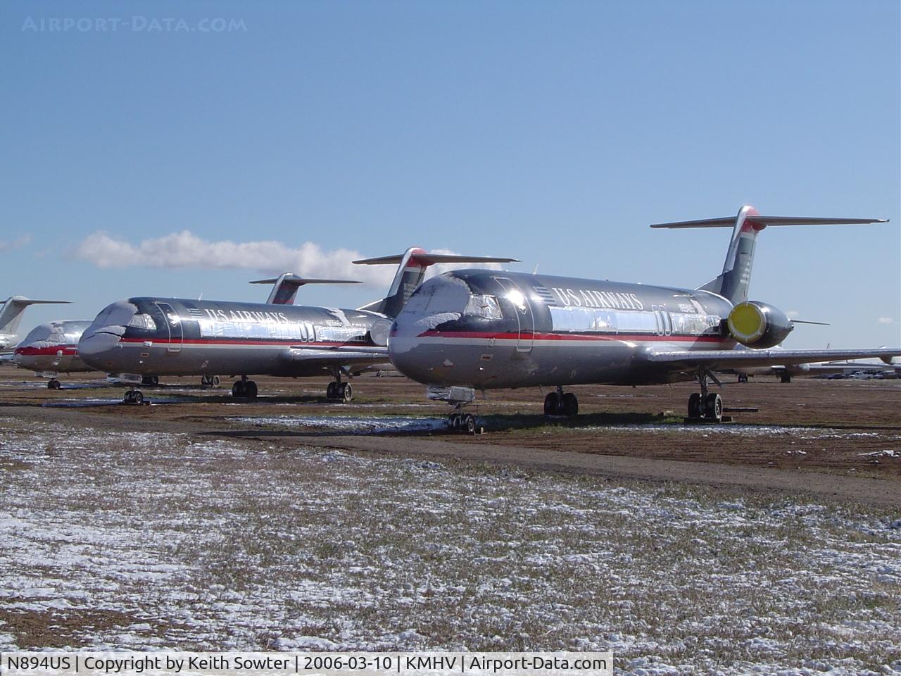 N894US, 1992 Fokker 100 (F-28-0100) C/N 11379, Parked at Mojave