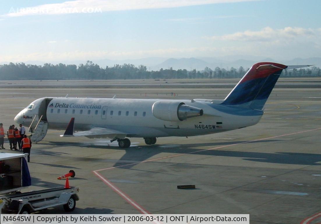 N464SW, 2003 Bombardier CRJ-200LR (CL-600-2B19) C/N 7827, On stand