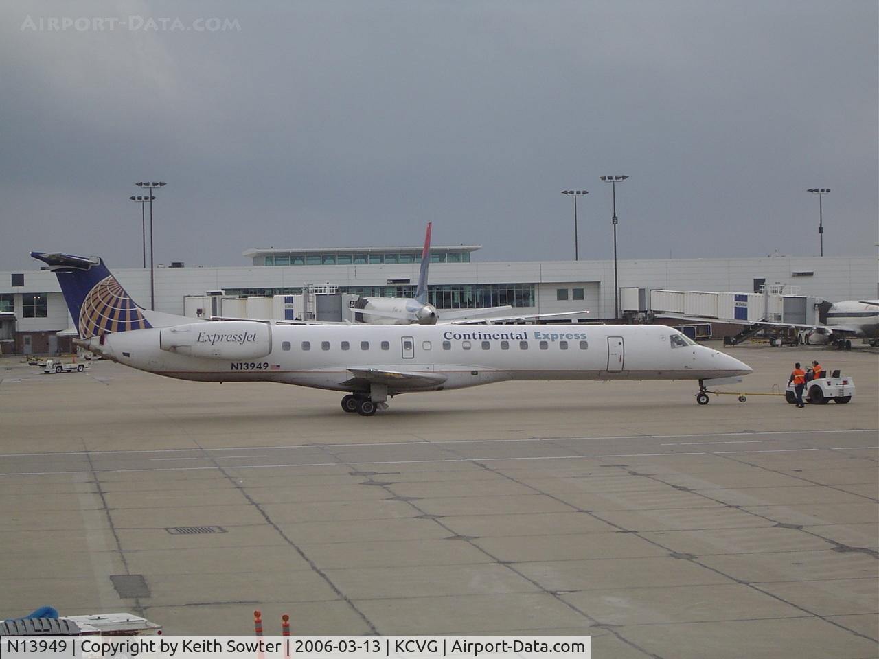 N13949, 1998 Embraer EMB-145LR C/N 145057, Push back