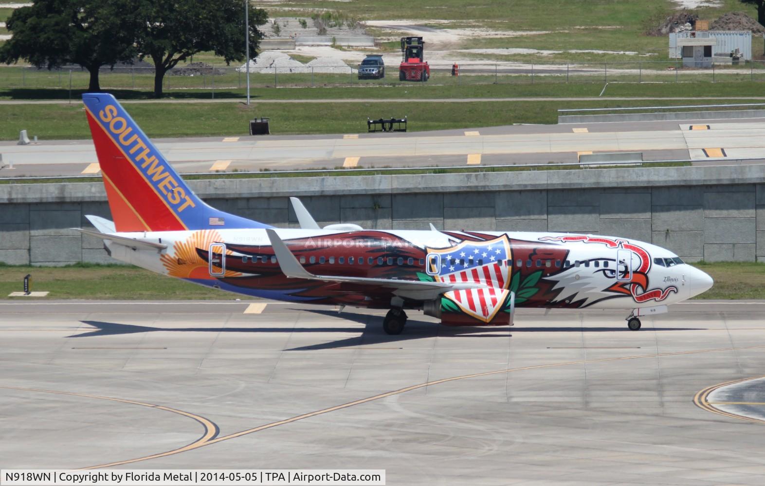 N918WN, 2008 Boeing 737-7H4 C/N 29843, Illinois One