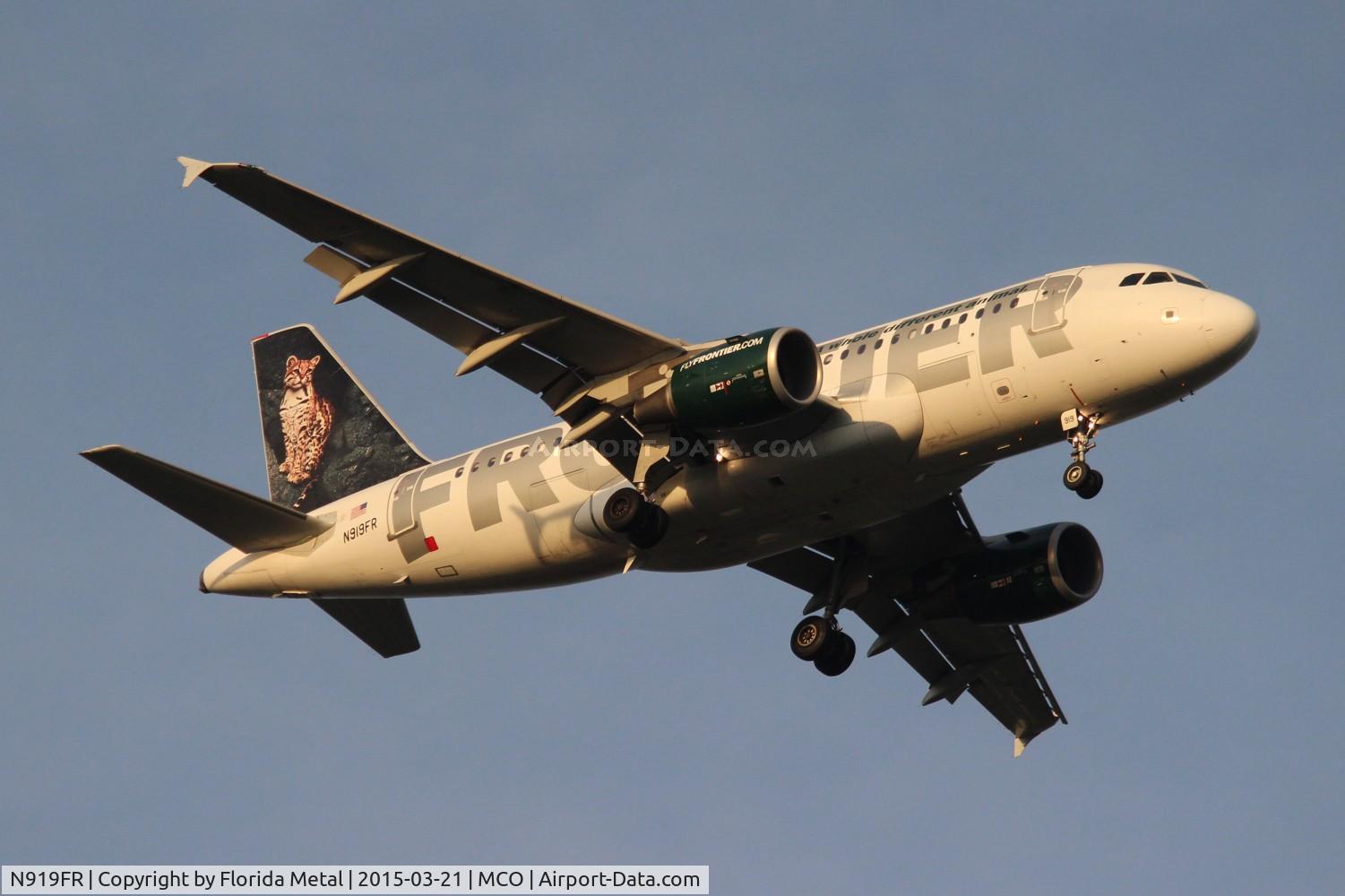 N919FR, 2003 Airbus A319-111 C/N 1980, Frontier Lance Ocelot