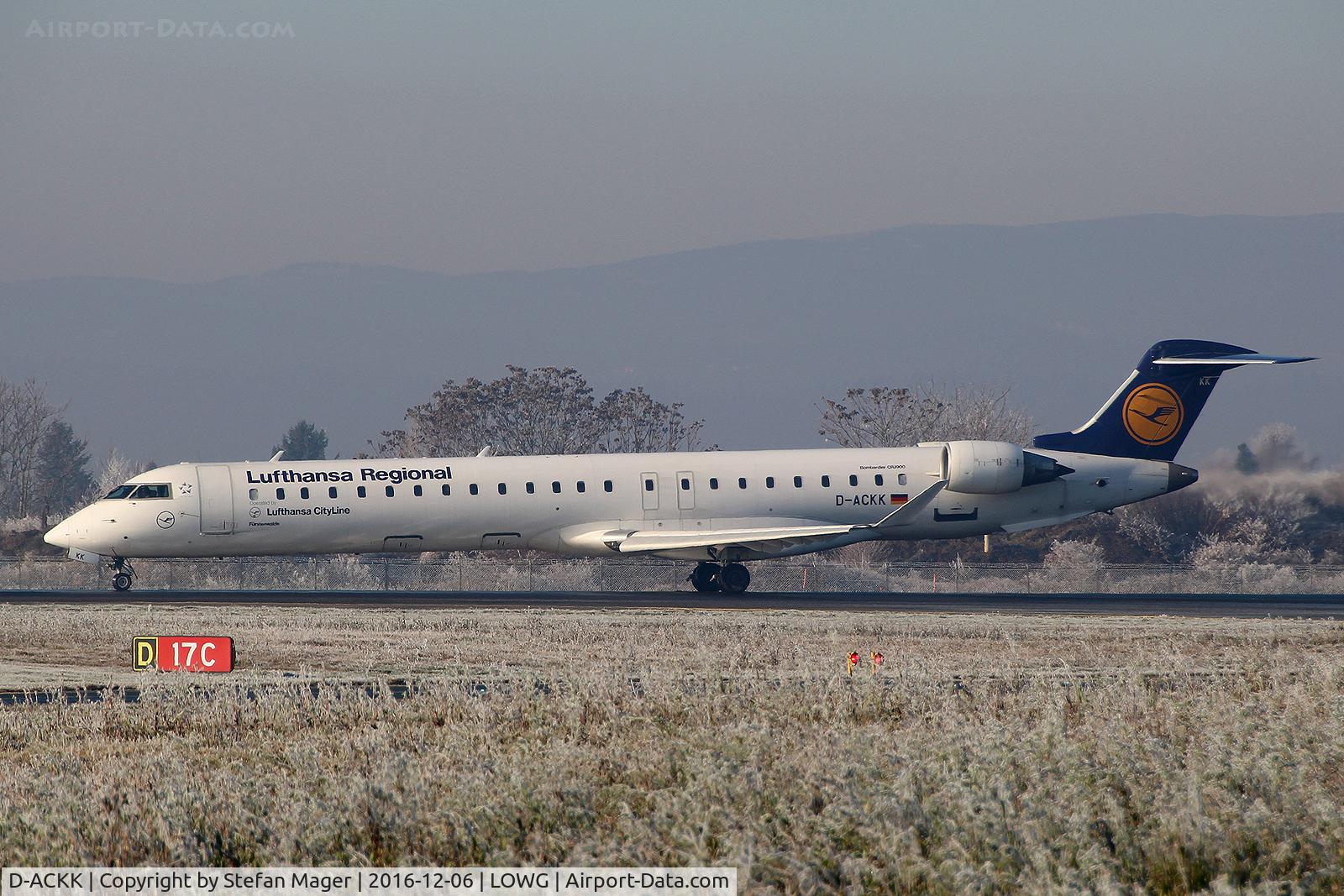 D-ACKK, 2006 Bombardier CRJ-900LR (CL-600-2D24) C/N 15094, Lufthansa CRJ-900 @GRZ departing to Munich