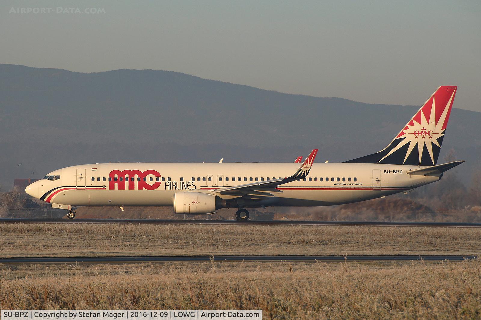 SU-BPZ, 2007 Boeing 737-86N C/N 35213, AMC Aviation B737-800 @GRZ departing to Hurghada