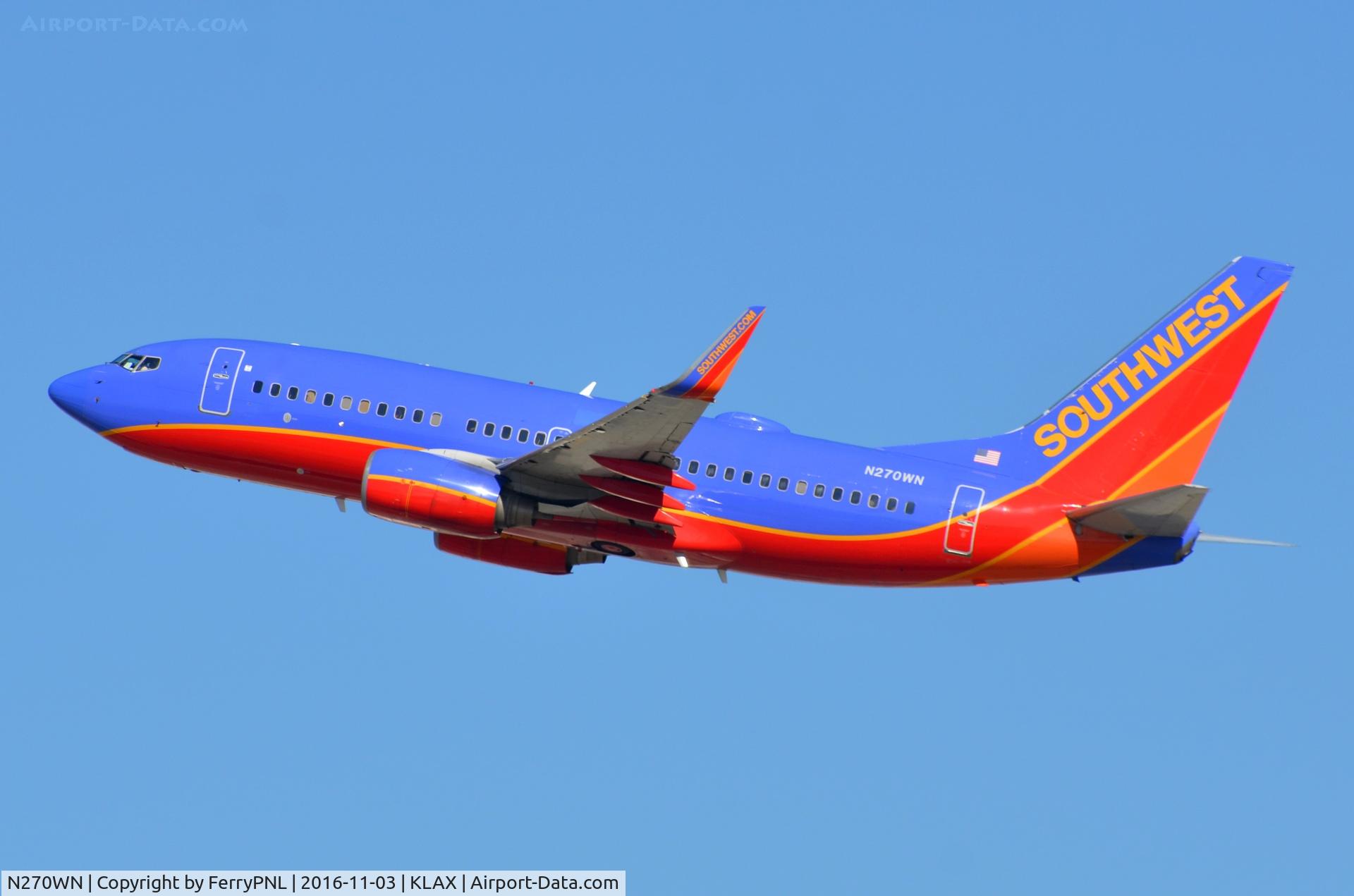 N270WN, 1998 Boeing 737-705 C/N 29089, Southwest B737, formally operated as LN-TUB and VP-BBT.