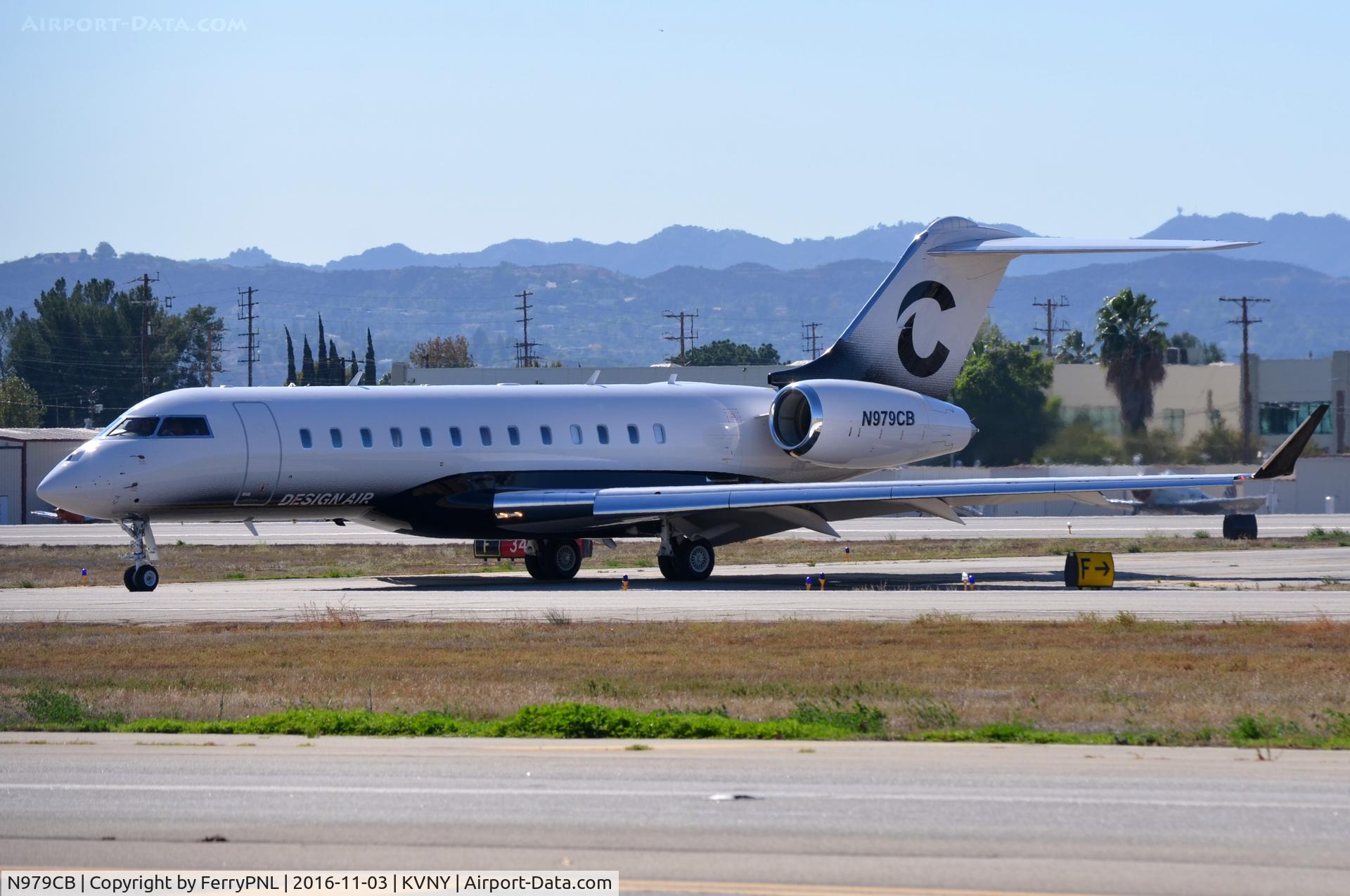 N979CB, 2013 Bombardier BD-700-1A10 Global 6000 C/N 9561, Design Air Global 6000