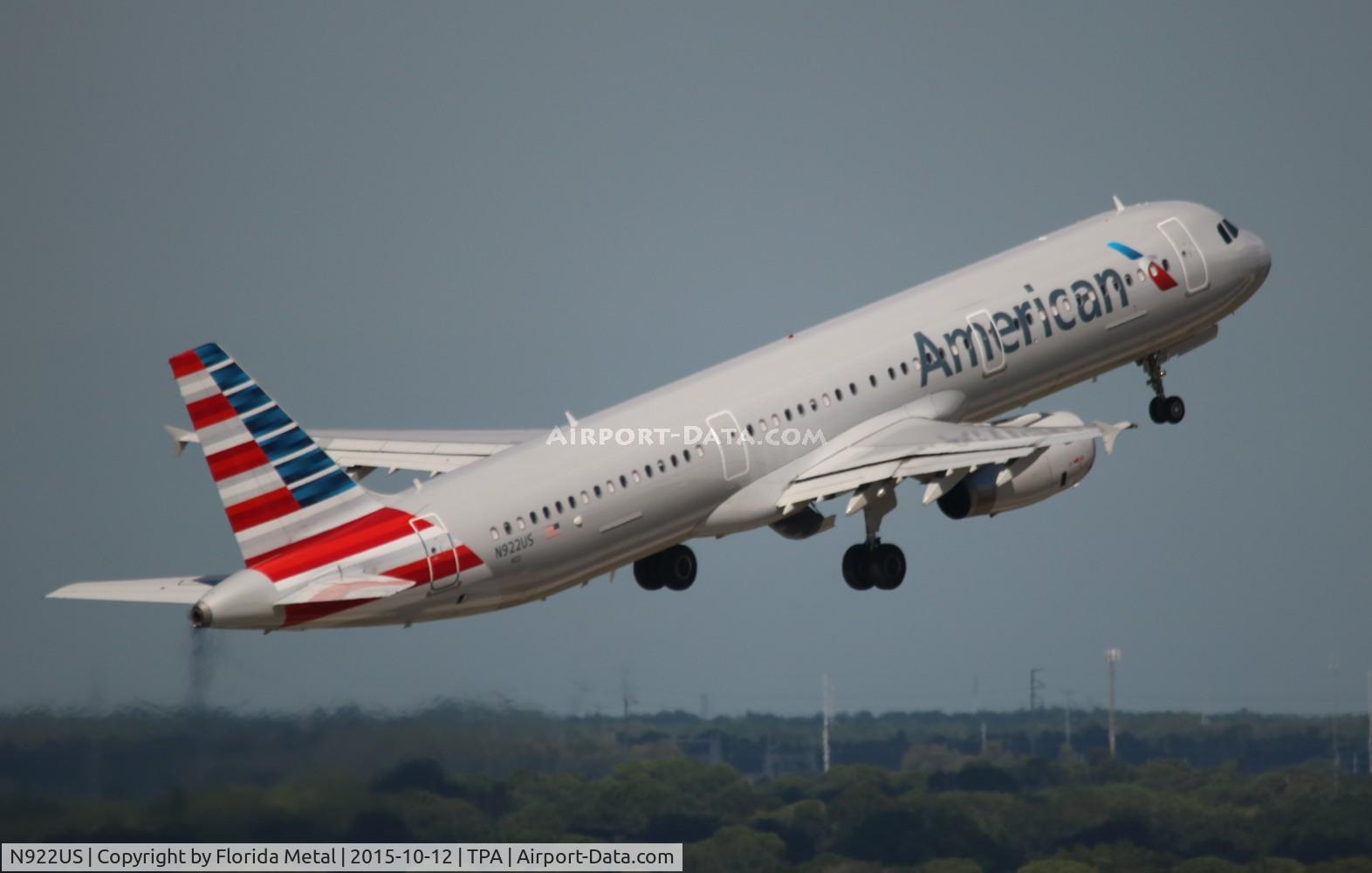 N922US, 2015 Airbus A321-231 C/N 6537, American