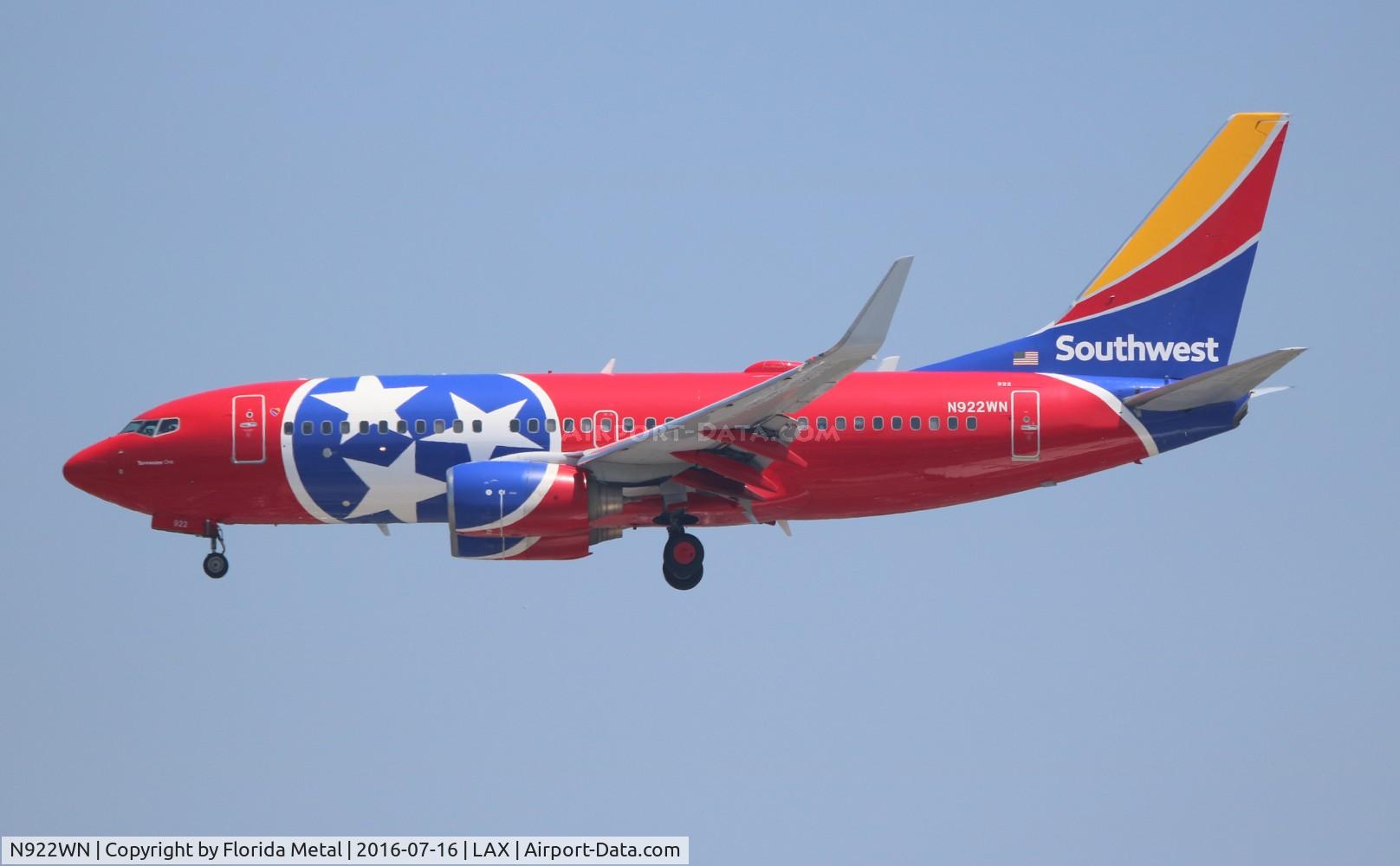 N922WN, 2008 Boeing 737-7H4 C/N 32461, Tennessee One