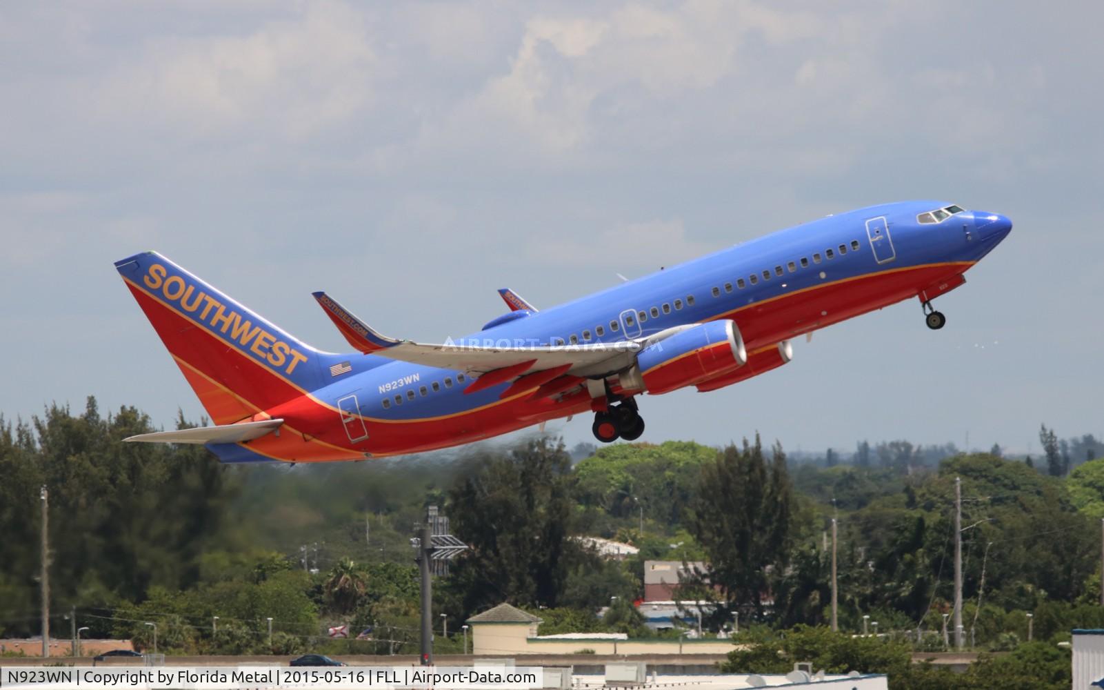 N923WN, 2008 Boeing 737-7H4 C/N 36627, Southwest