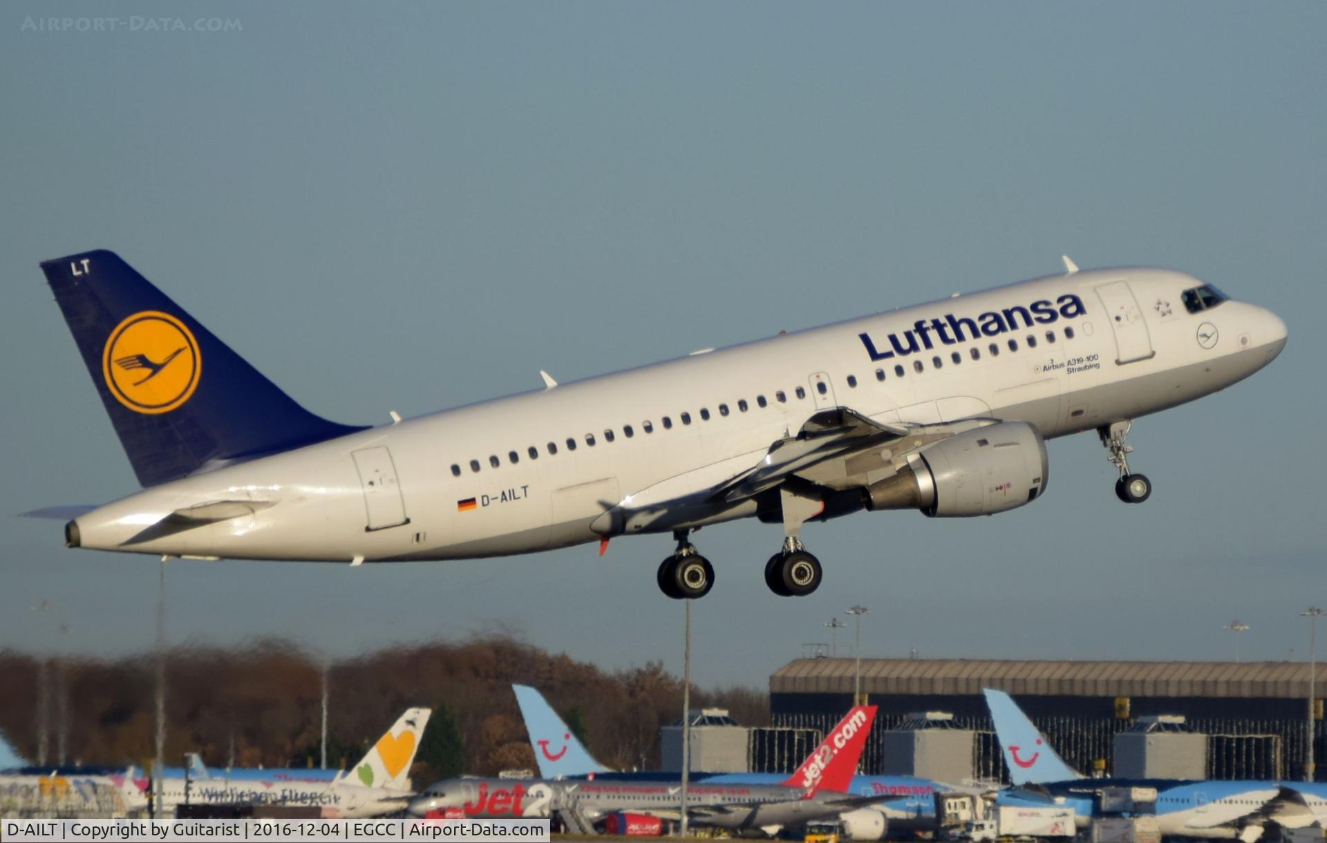 D-AILT, 1997 Airbus A319-114 C/N 738, At Manchester