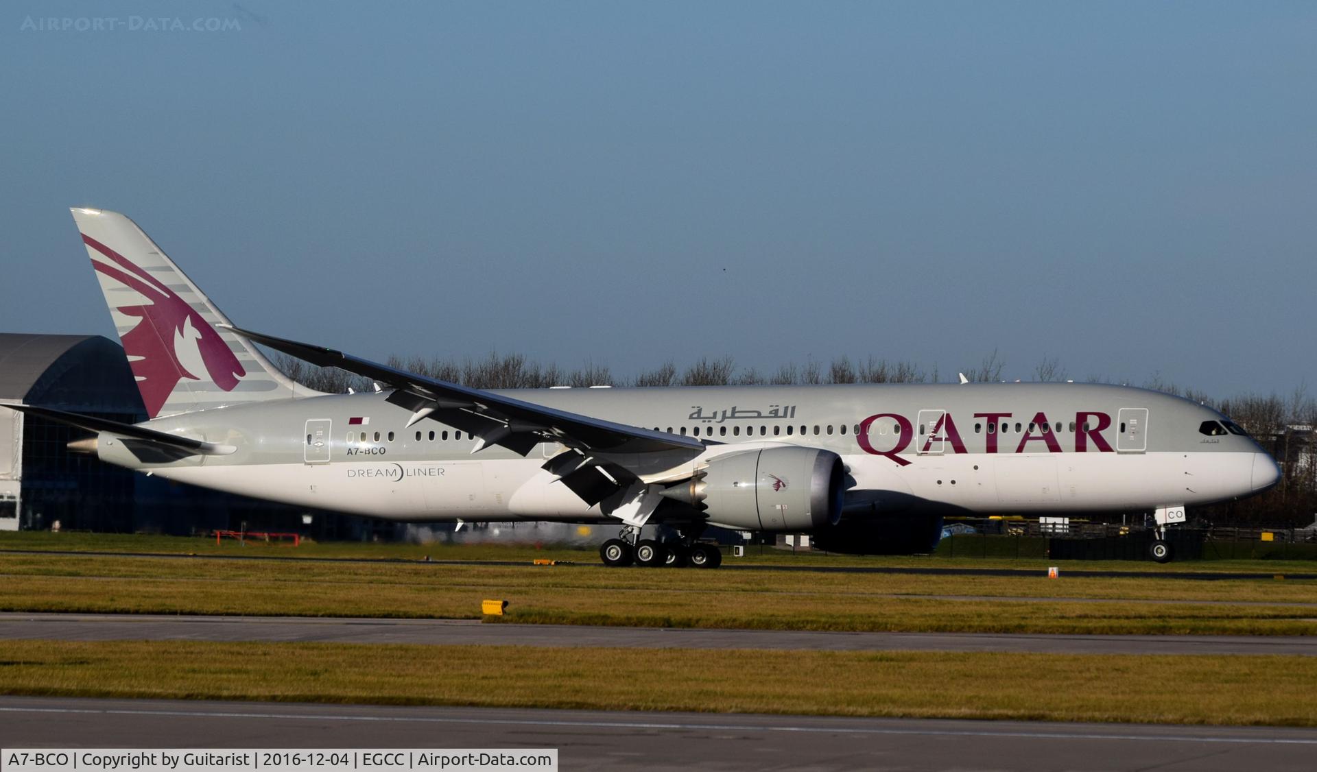 A7-BCO, 2014 Boeing 787-8 Dreamliner Dreamliner C/N 38333, At Manchester