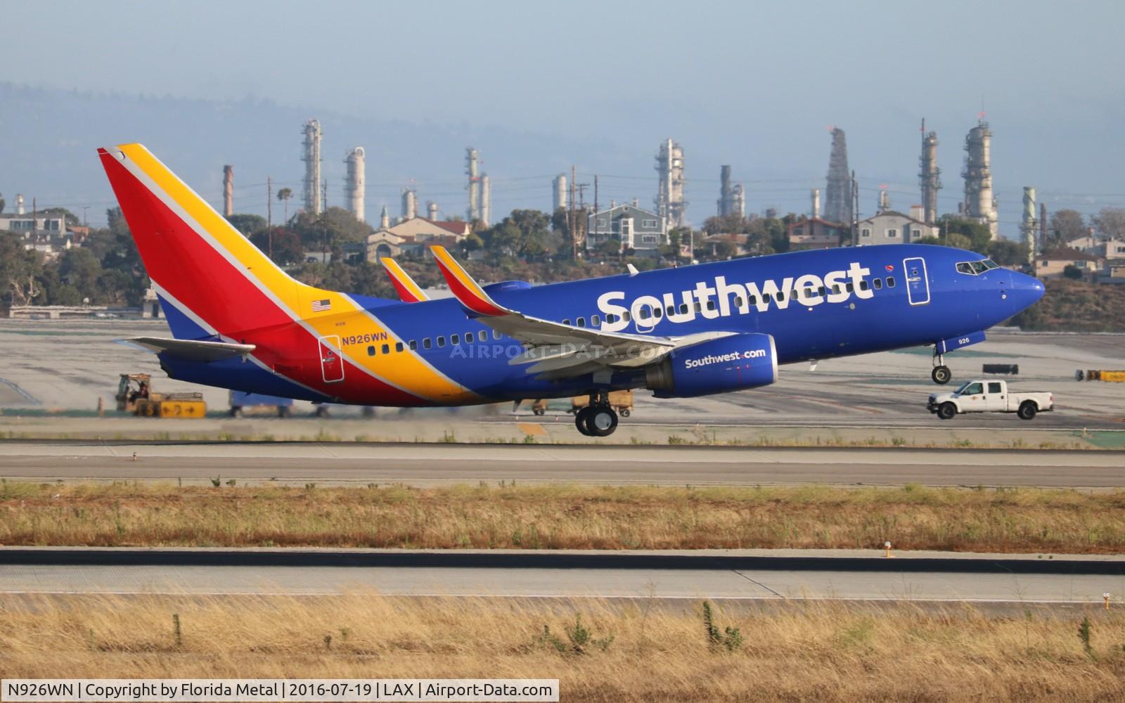 N926WN, 2008 Boeing 737-7H4 C/N 36629, Southwest