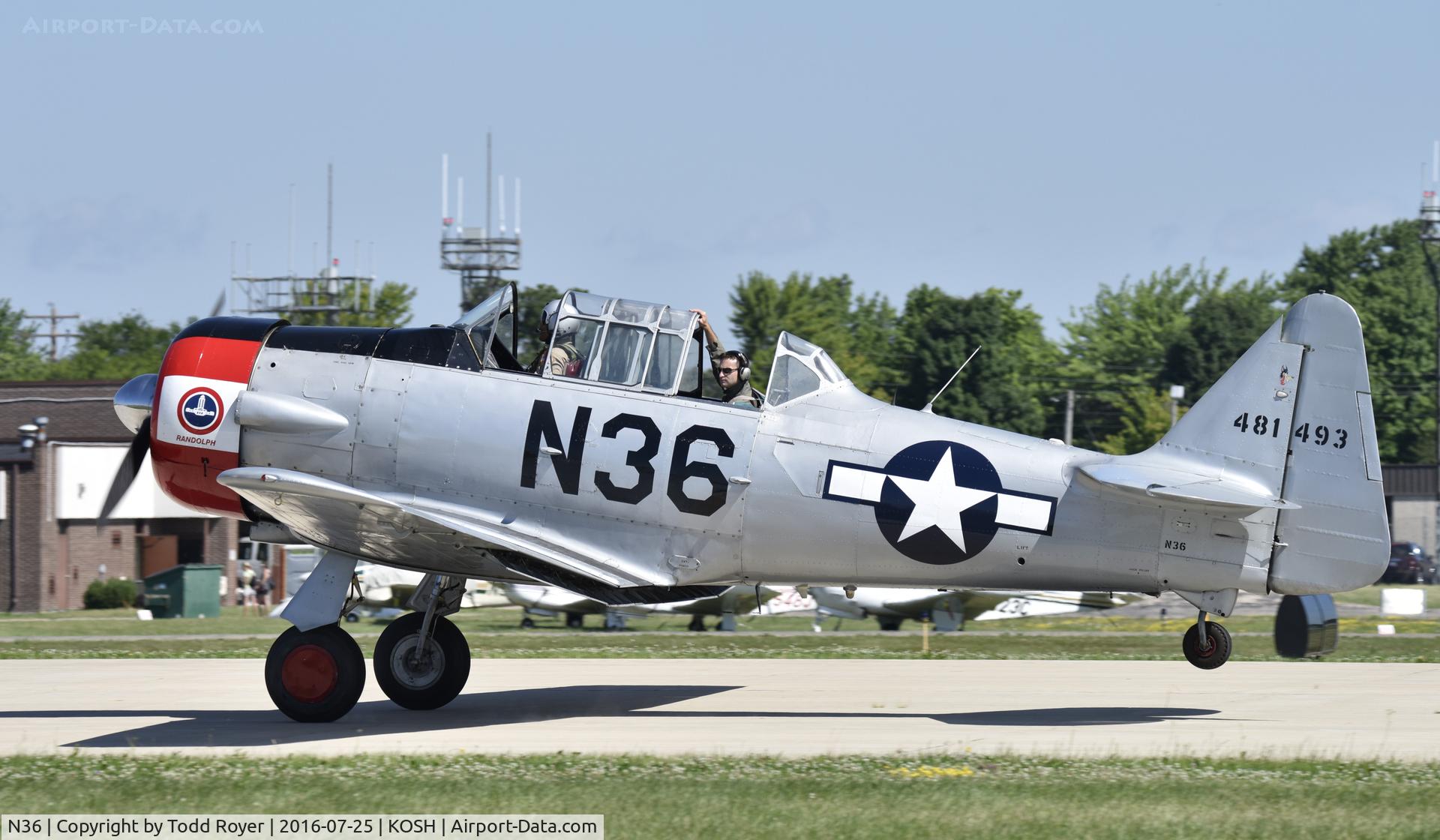 N36, 1944 North American AT-6F Texan C/N 121-42765, Airventure 2016