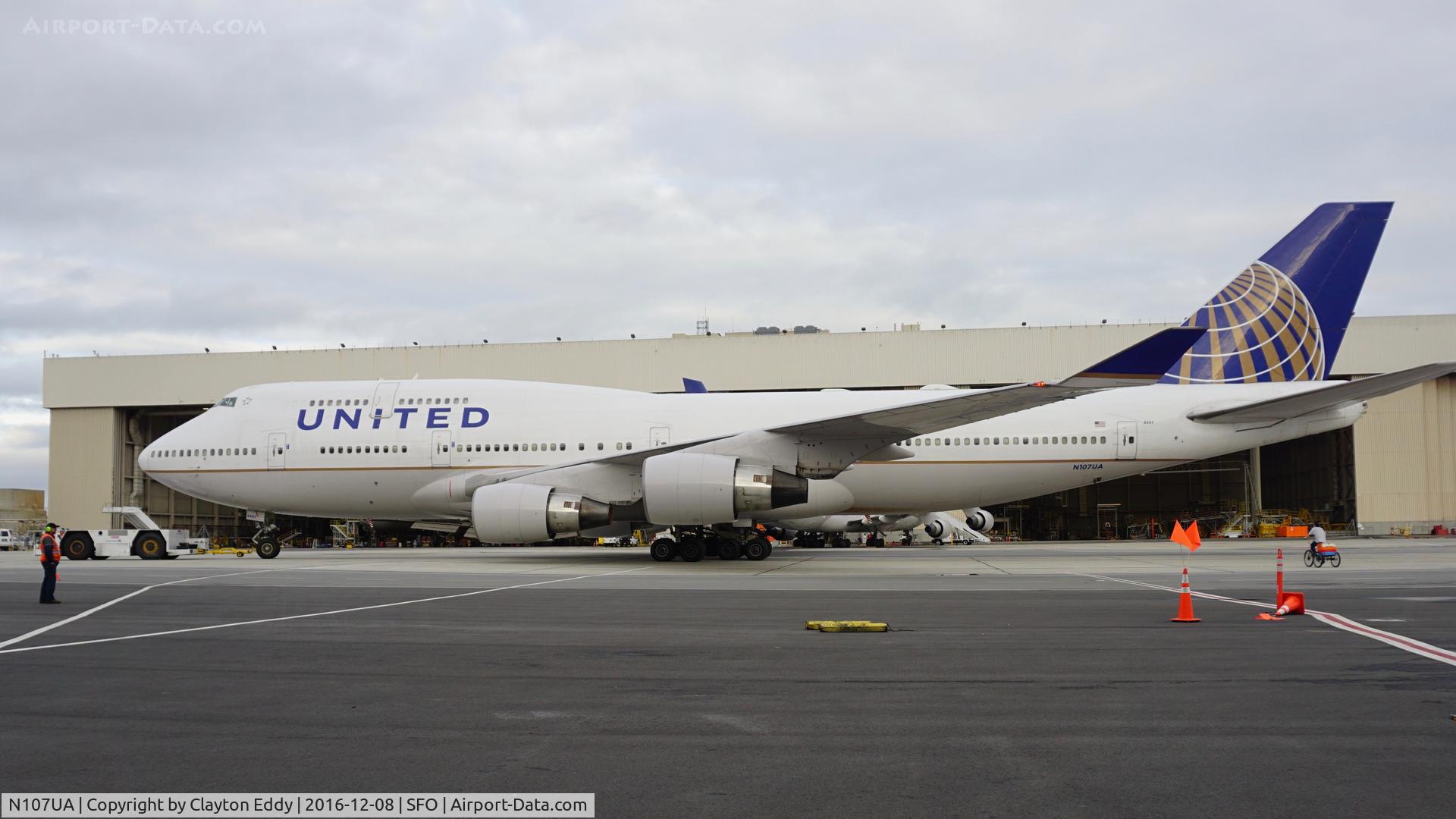 N107UA, 1998 Boeing 747-422 C/N 26900, SFO 2016
