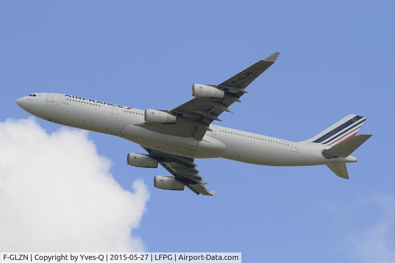 F-GLZN, 1998 Airbus A340-313X C/N 245, Airbus A340-313X, Take-off Rwy 27L, Roissy Charles De Gaulle Airport (LFPG-CDG)