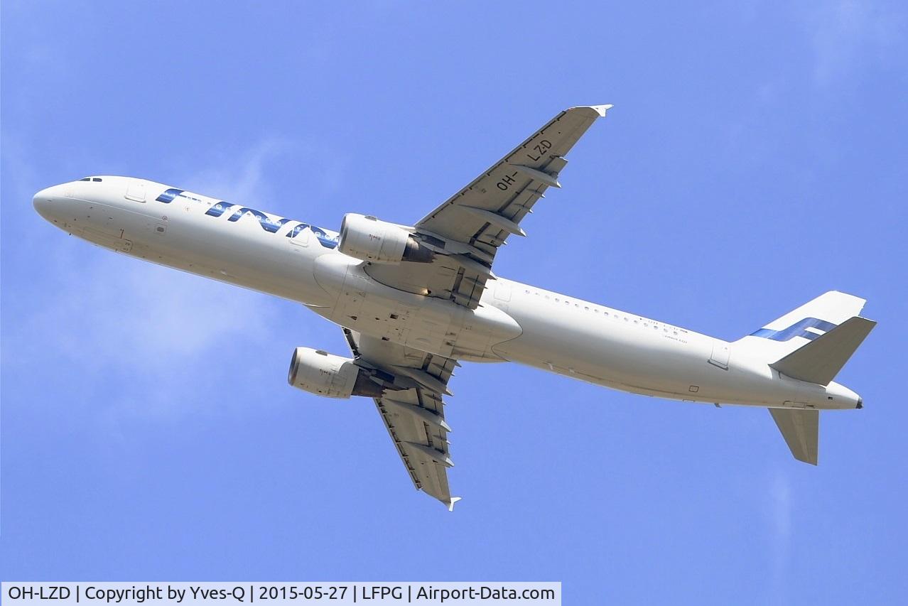 OH-LZD, 2000 Airbus A321-211 C/N 1241, Airbus A321-211, Take-off Rwy 27L, Roissy Charles De Gaulle Airport (LFPG-CDG)