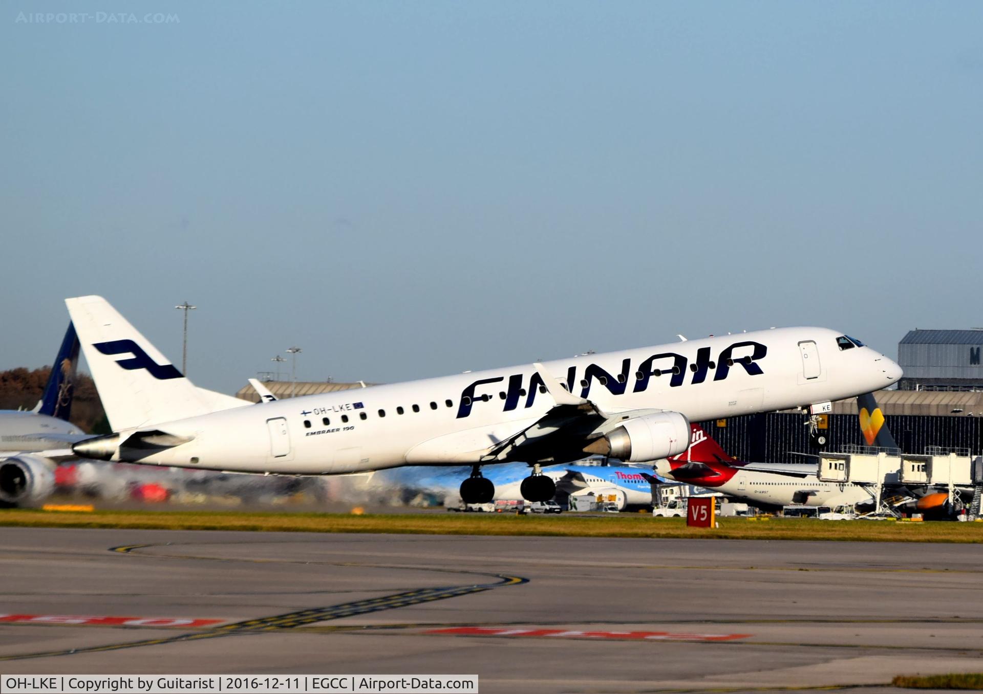 OH-LKE, 2007 Embraer 190LR (ERJ-190-100LR) C/N 19000059, At Manchester