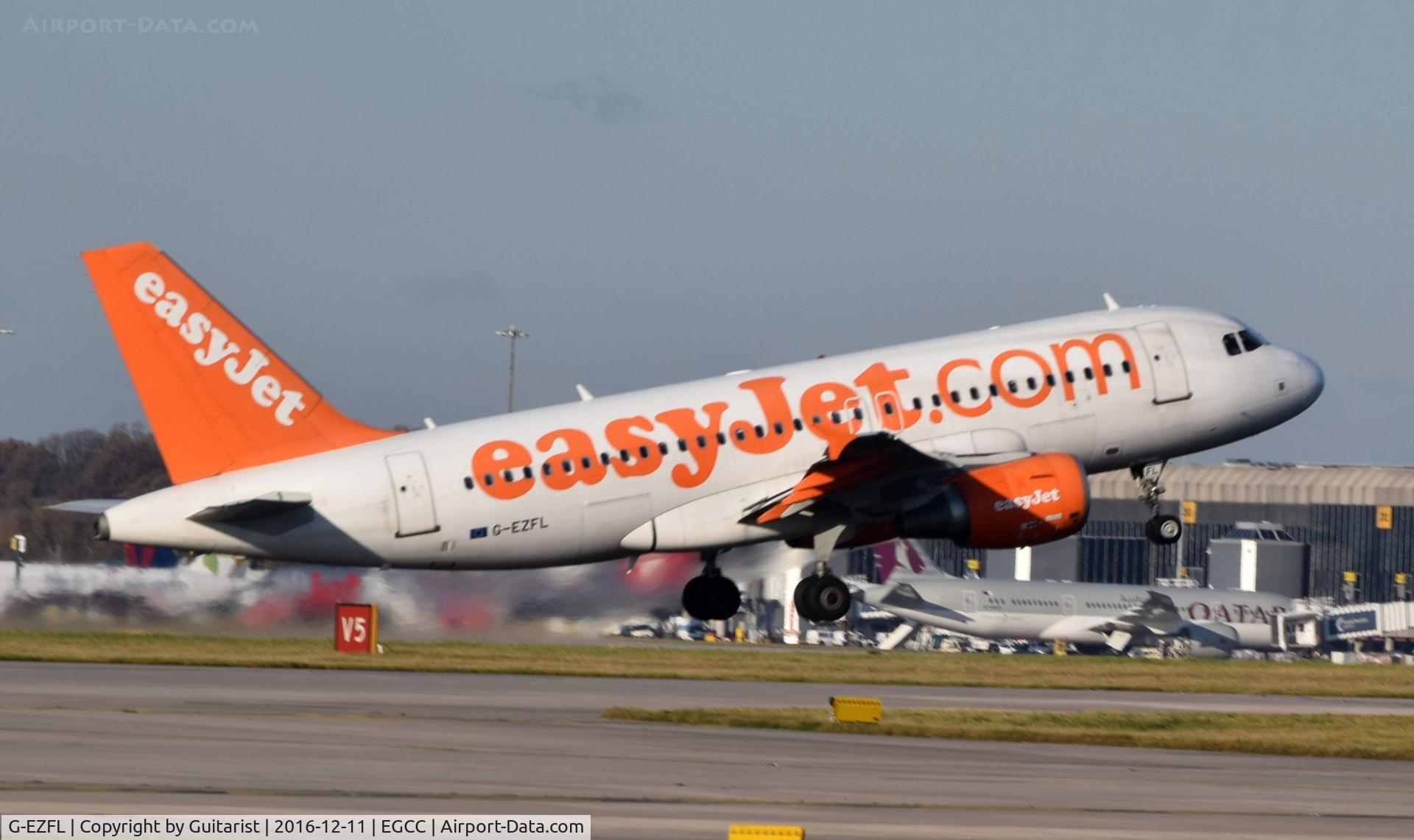G-EZFL, 2009 Airbus A319-111 C/N 4056, At Manchester