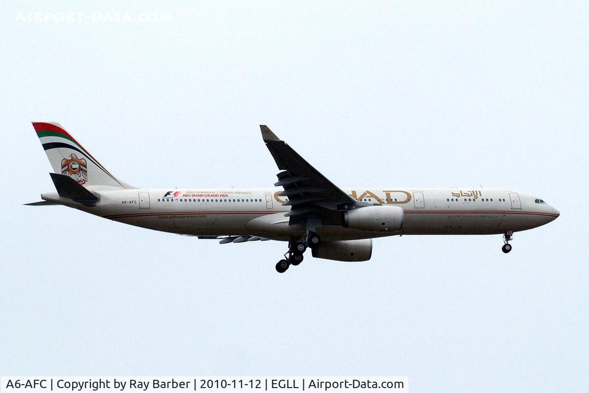 A6-AFC, 2010 Airbus A330-343X C/N 1167, Airbus A330-343E [1167] (Etihad Airways) Home~G 12/11/2010. On approach 27L.