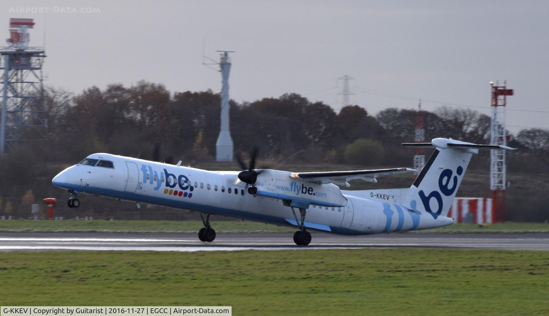 G-KKEV, 2008 De Havilland Canada DHC-8-402Q Dash 8 C/N 4201, At Manchester