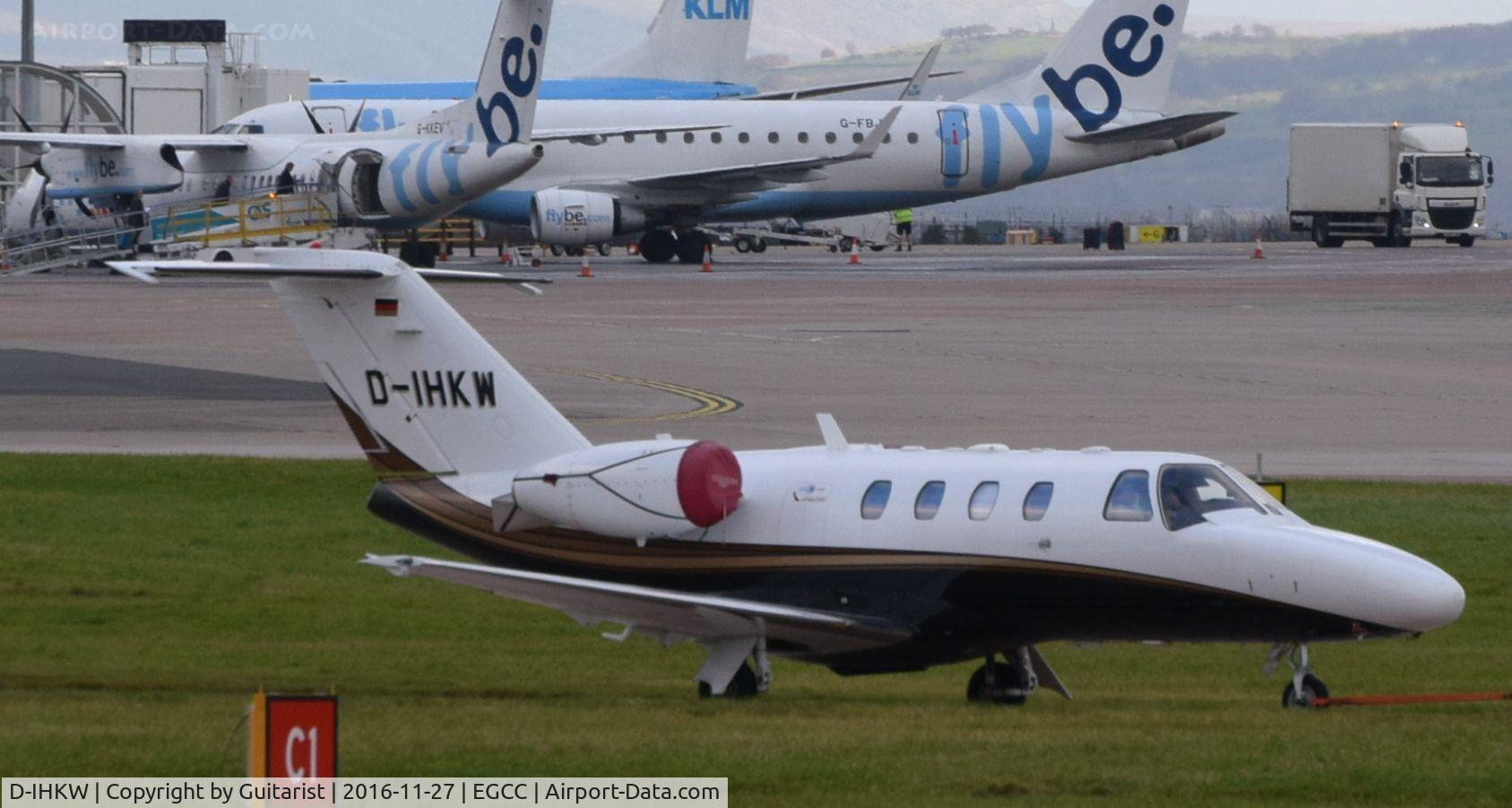 D-IHKW, 2008 Cessna 525 CitationJet CJ1+ C/N 525-0677, At Manchester