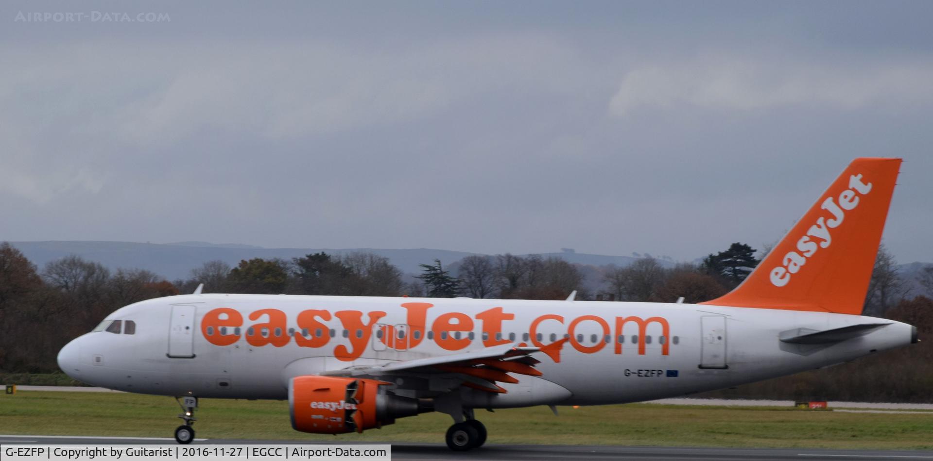 G-EZFP, 2009 Airbus A319-111 C/N 4087, At Manchester