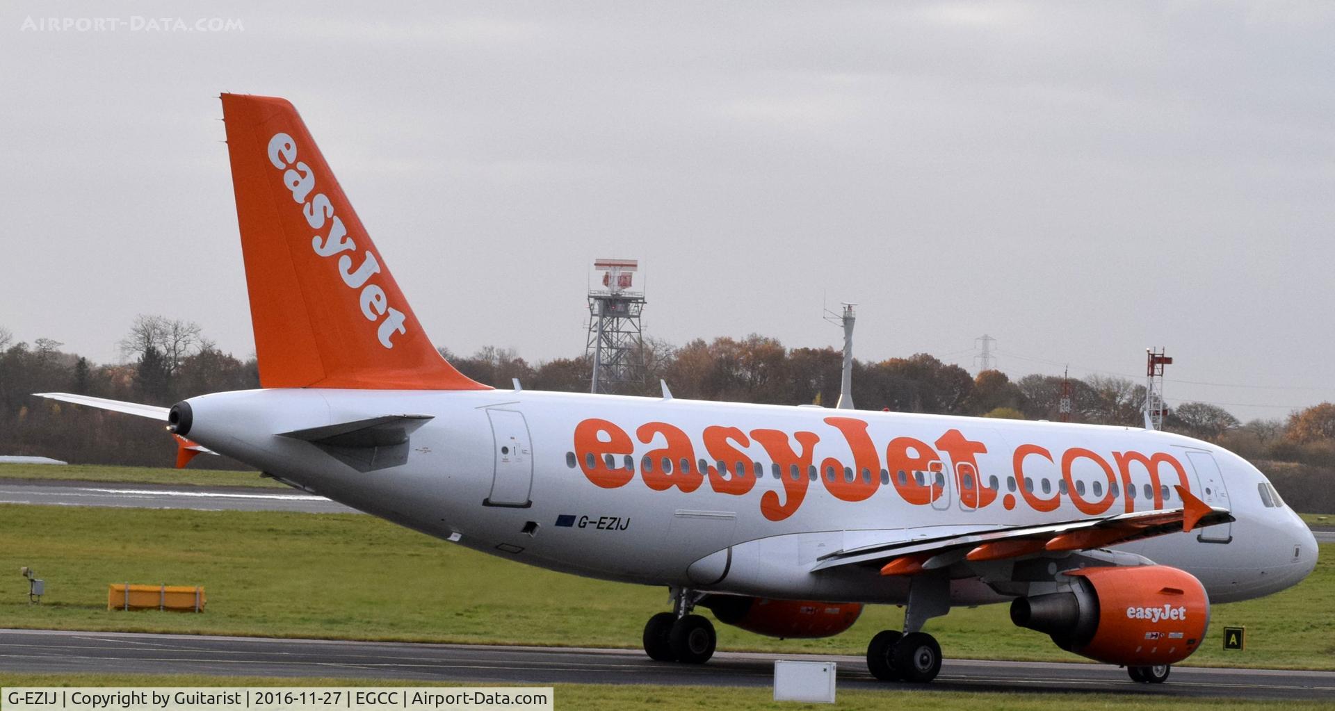 G-EZIJ, 2005 Airbus A319-111 C/N 2477, At Manchester