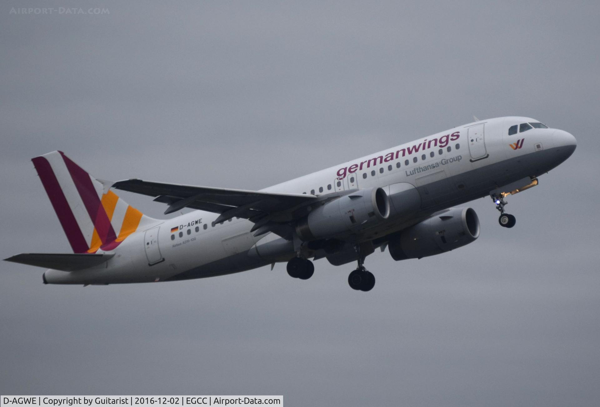 D-AGWE, 2007 Airbus A319-132 C/N 3128, At Manchester