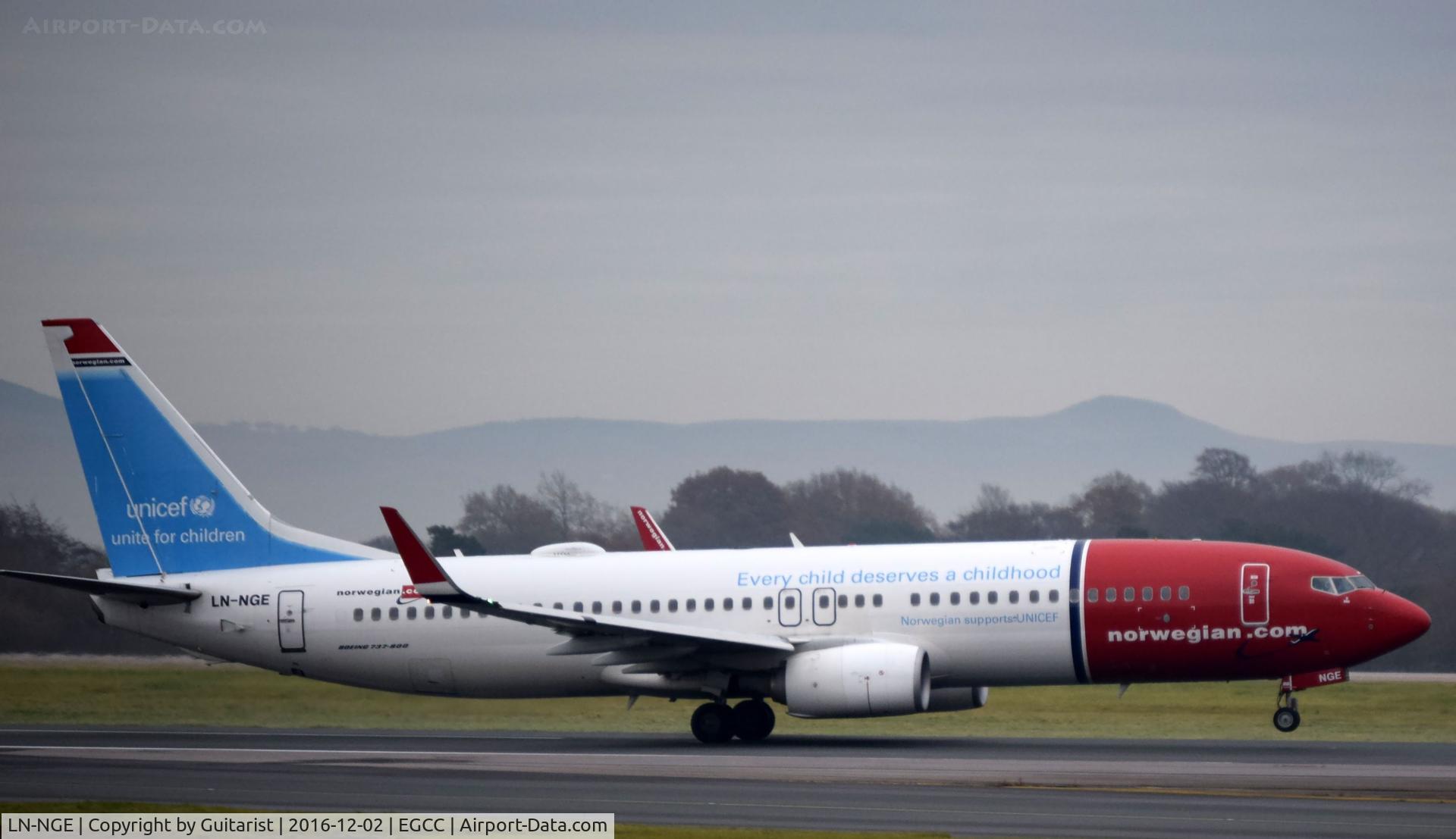 LN-NGE, 2012 Boeing 737-8JP C/N 39050, At Manchester