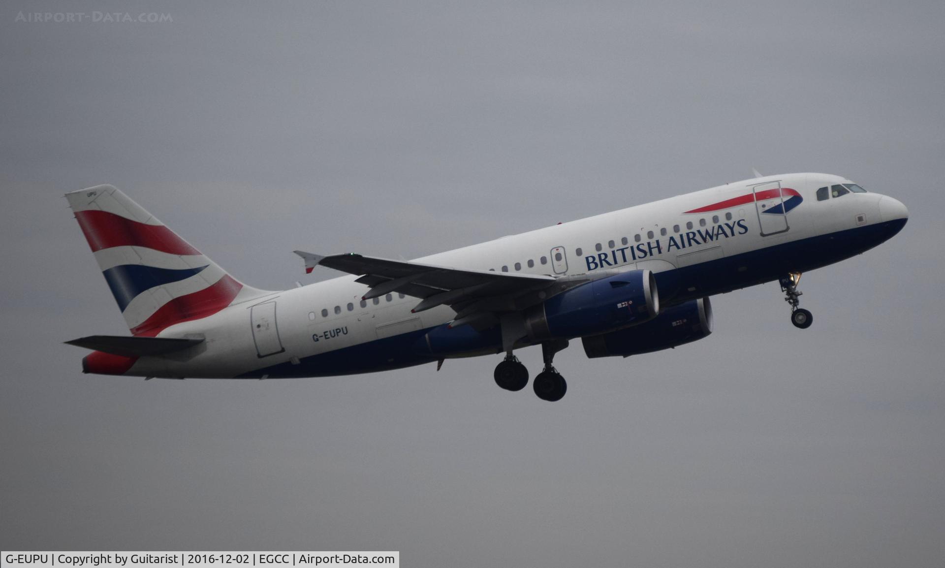 G-EUPU, 2000 Airbus A319-131 C/N 1384, At Manchester