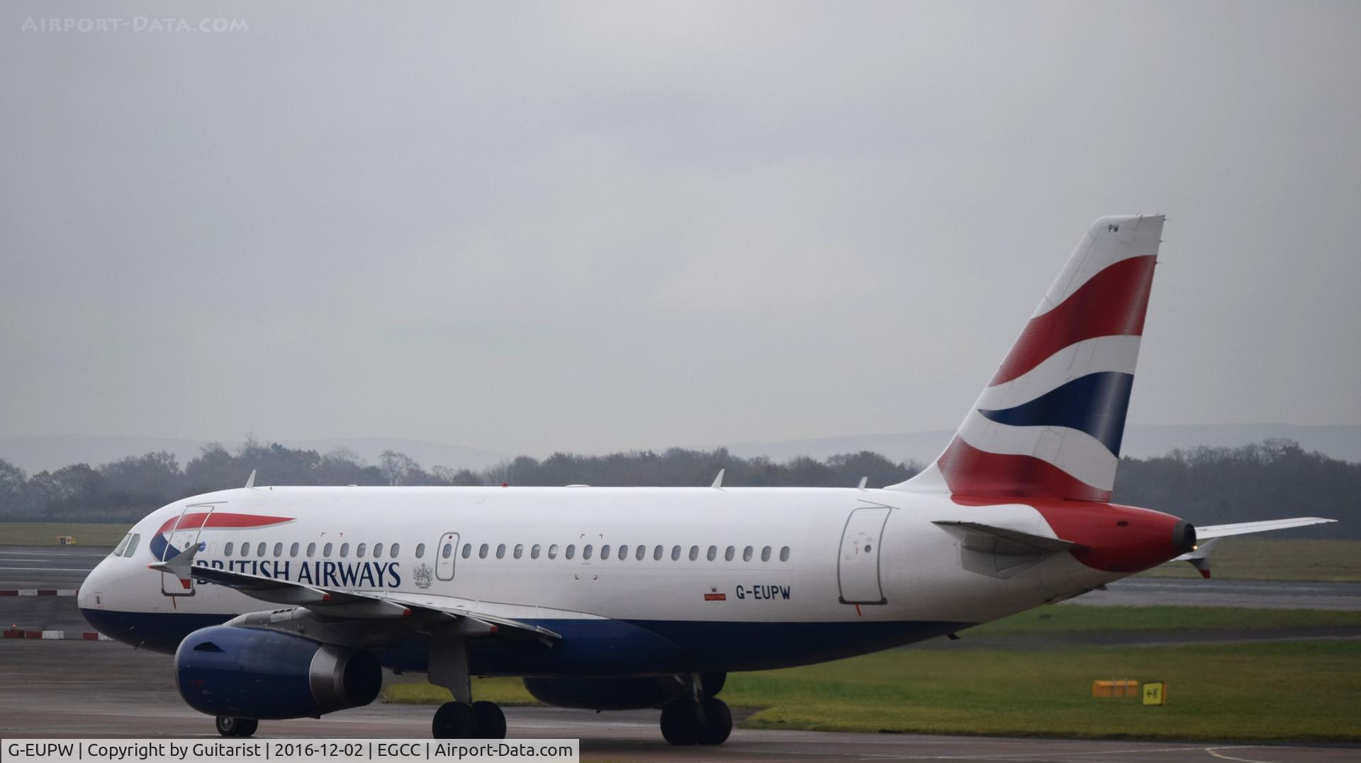 G-EUPW, 2001 Airbus A319-131 C/N 1440, At Manchester
