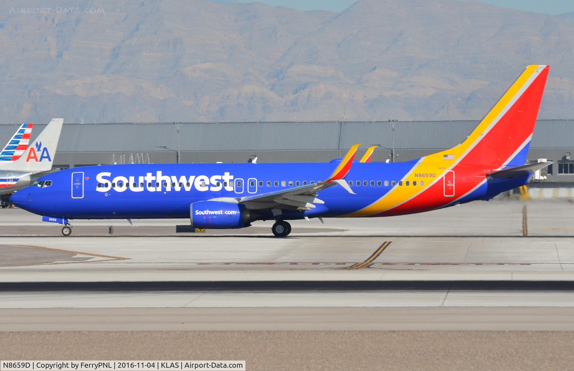 N8659D, 2015 Boeing 737-8H4 C/N 36901, Southwest B738 taking-off.