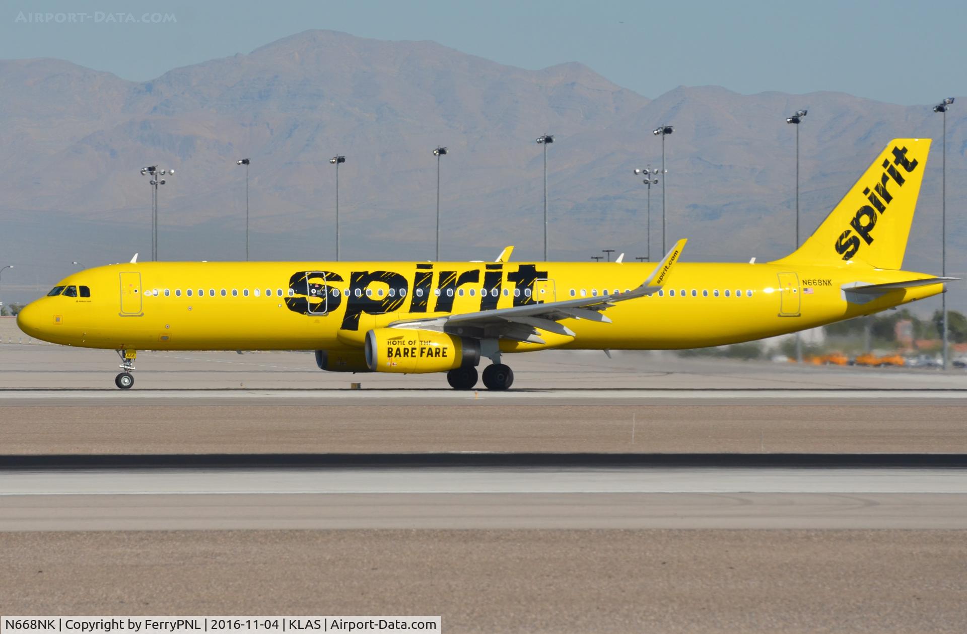 N668NK, 2016 Airbus A321-231 C/N 7135, Spirit A321 starting its take-off run.