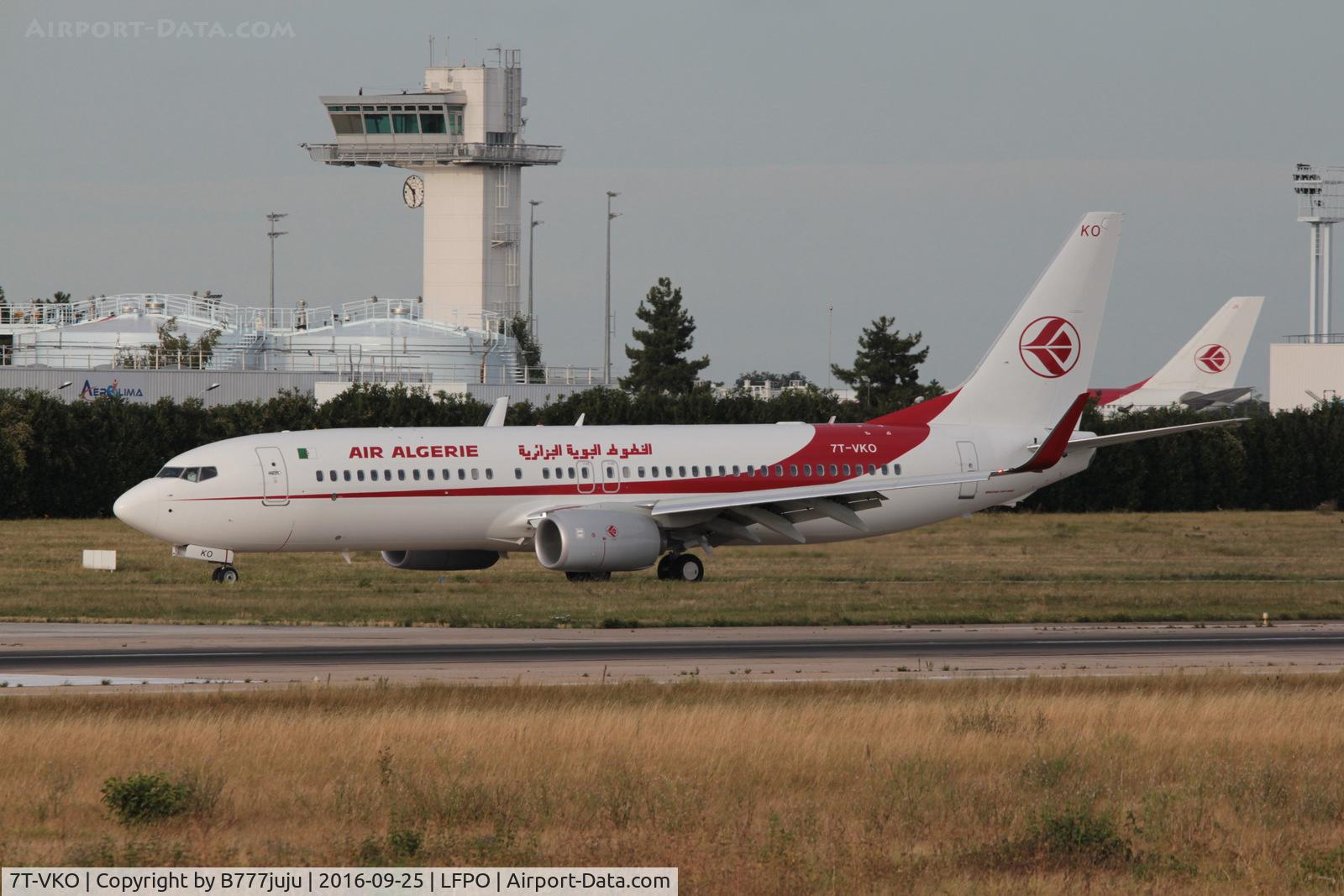 7T-VKO, 2016 Boeing 737-8D6 C/N 60751, at Orly