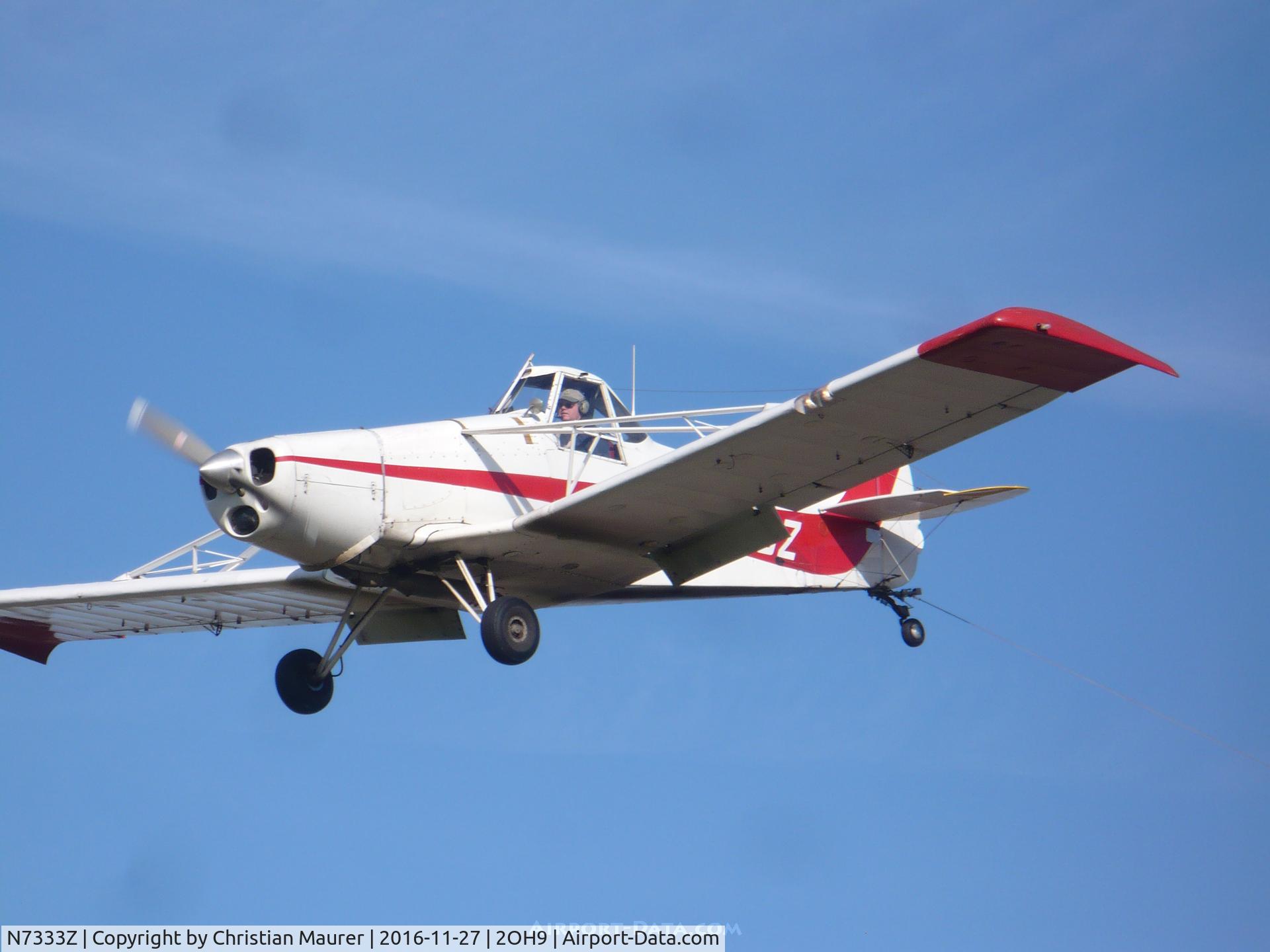 N7333Z, 1965 Piper PA-25-235 Pawnee C/N 25-3281, Piper Pawnee A/C 33Z on short final