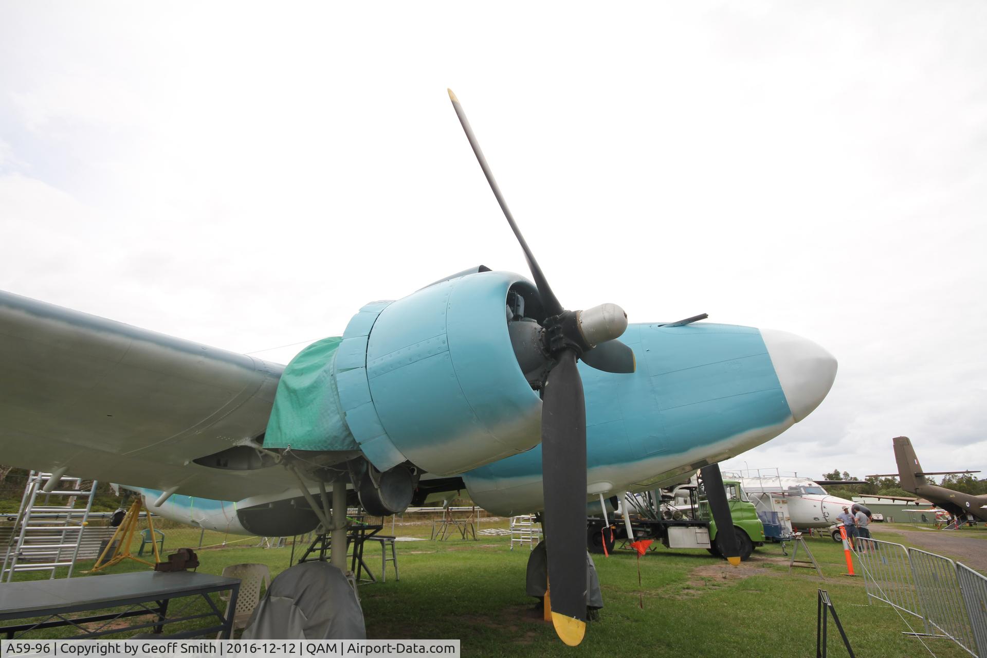 A59-96, 1944 Lockheed PV-1 Ventura (237-27-01) C/N 237-6371, Ventura PV-1 A59-96 on display at Queensland Air Museum, restoration now virtually complete.
QAM opens to the pubic every day 10am - 4pm.
Engines Alive Day January 7. See web site www.qam.com.au